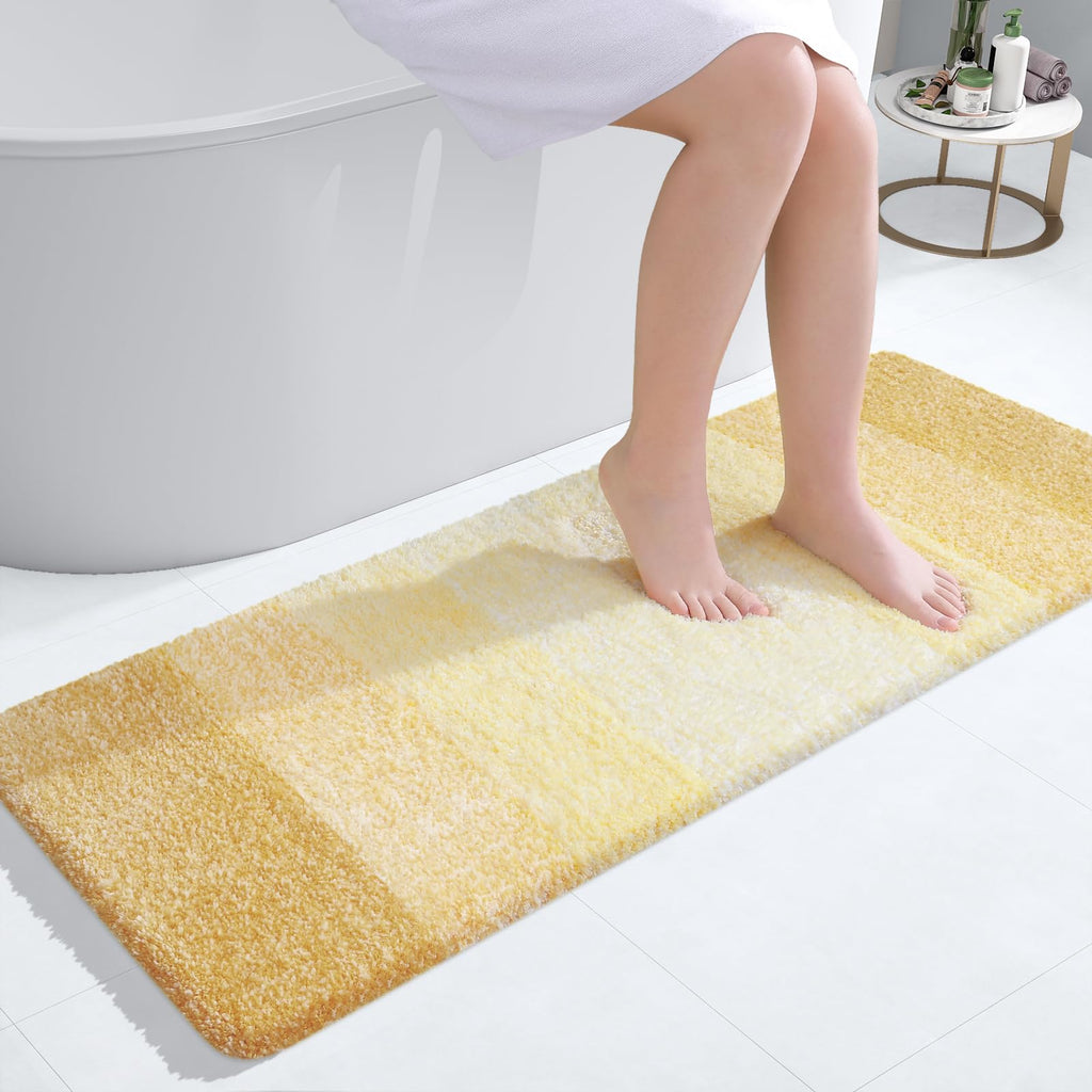 OLANLY Bathroom Rugs Mat 30x20, Extra Soft Absorbent Microfiber Bath Rugs, Rubber Backing, Quick Dry, Machine Washable Bath Mats for Bathroom Floor, Tub and Shower, Home Decor Accessories, Grey