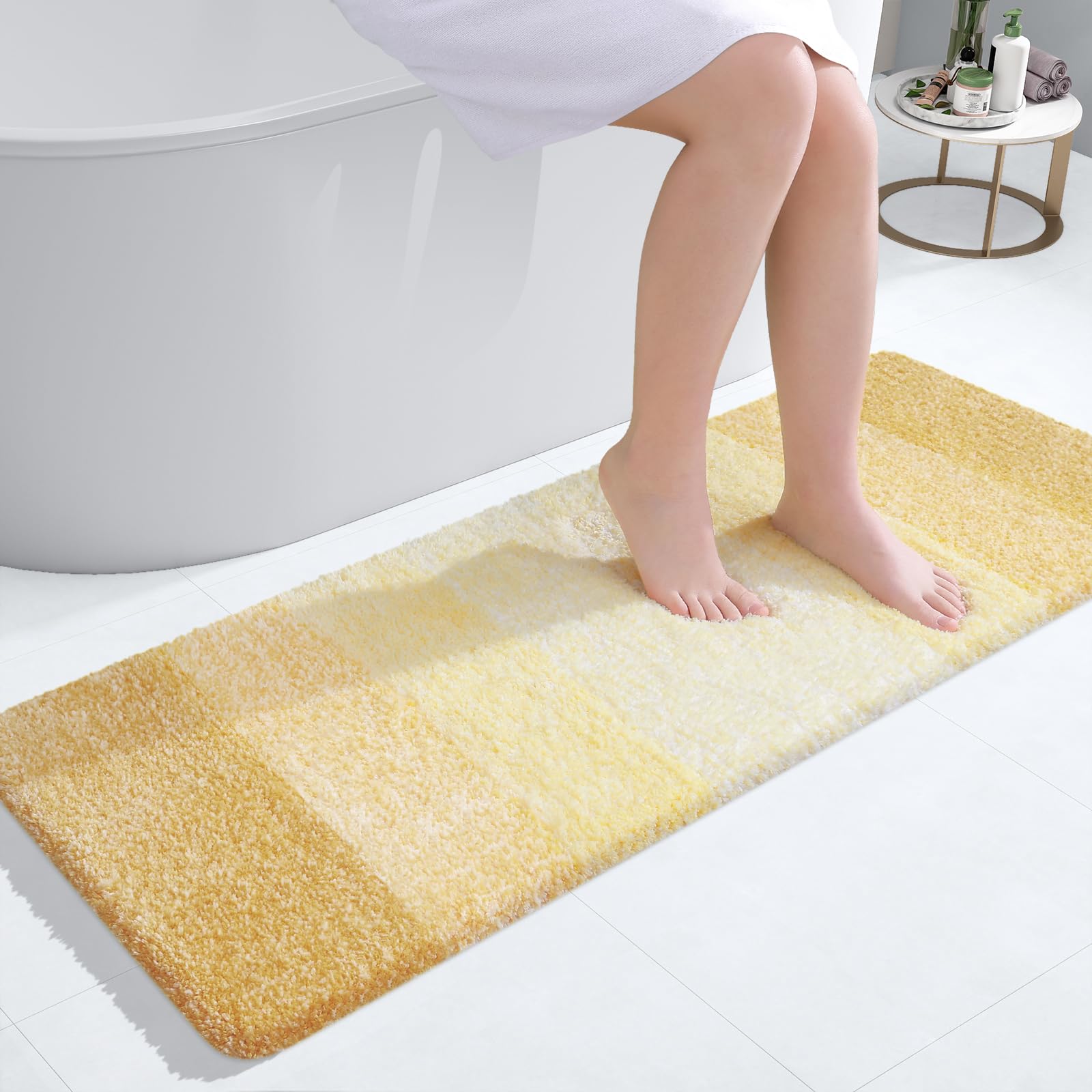 OLANLY Bathroom Rugs Mat 30x20, Extra Soft Absorbent Microfiber Bath Rugs, Rubber Backing, Quick Dry, Machine Washable Bath Mats for Bathroom Floor, Tub and Shower, Home Decor Accessories, Grey