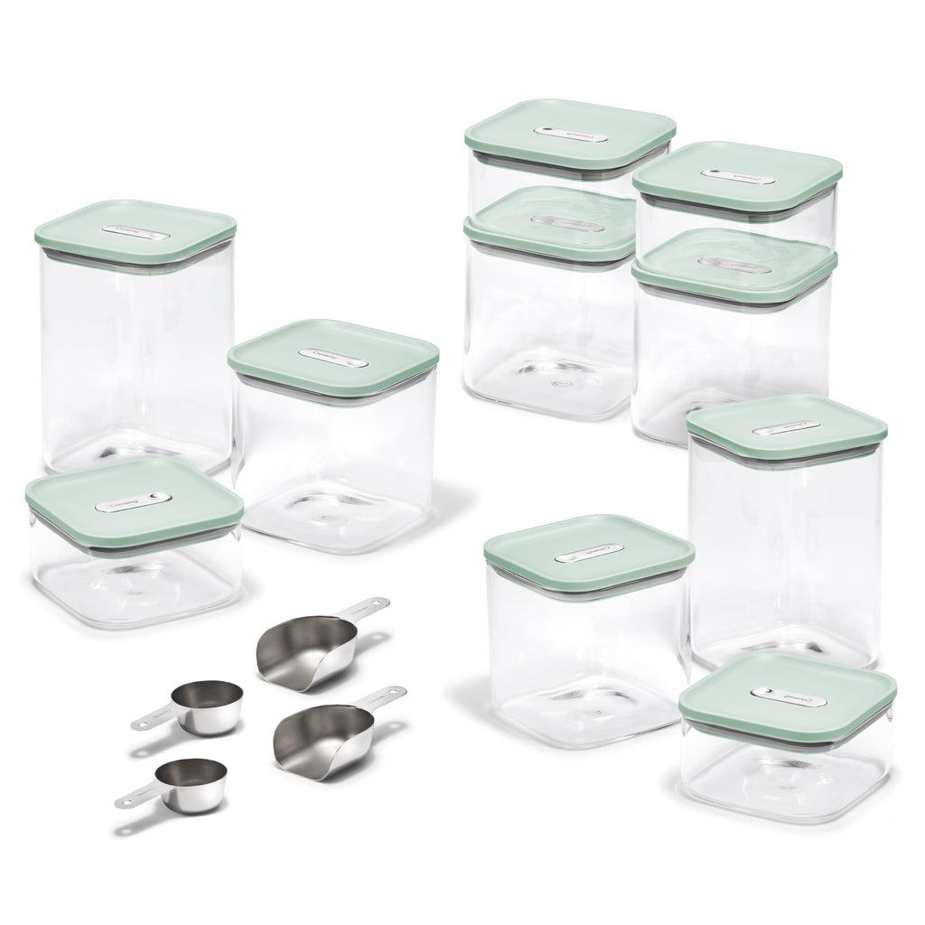 Caraway 13-Piece Glass Airtight Food Storage Containers with Lids – Non-Toxic, BPA-Free Kitchen Storage Containers – Stackable, Space-Saving Airtight Containers for Dry Goods and More - Navy