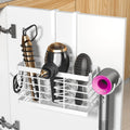 Hair Tool Organizer, 2026 Upgraded 3-in-1 Universal Hair Dryer Holder, Adjustable Height Metal Blow Dryer Holder Wall Mounted/Over Cabinet Door/Free-Standing (Black)