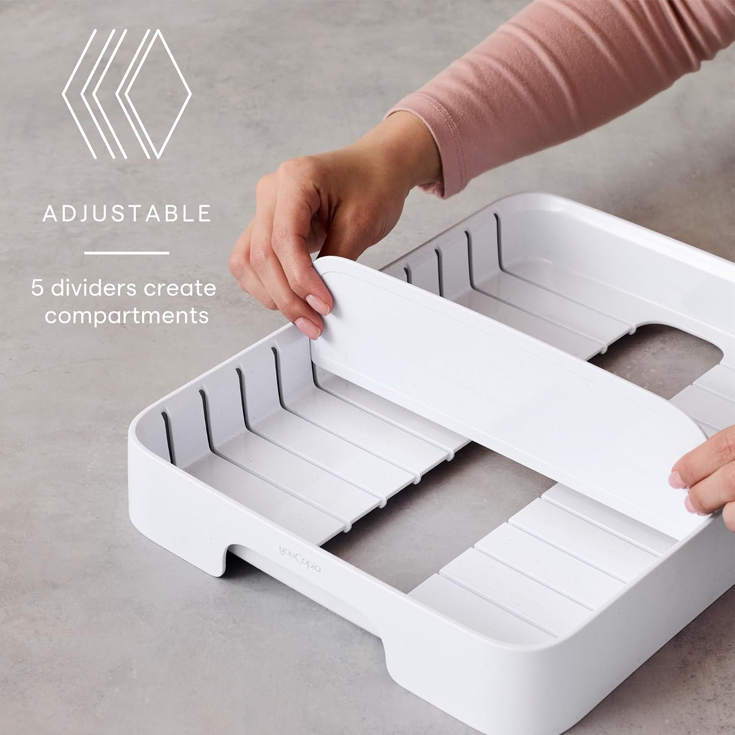 YouCopia StoraLid Adjustable Food Container Lid Organizer for Kitchen Cabinet Storage, Large 24 Lids, Premium Edition