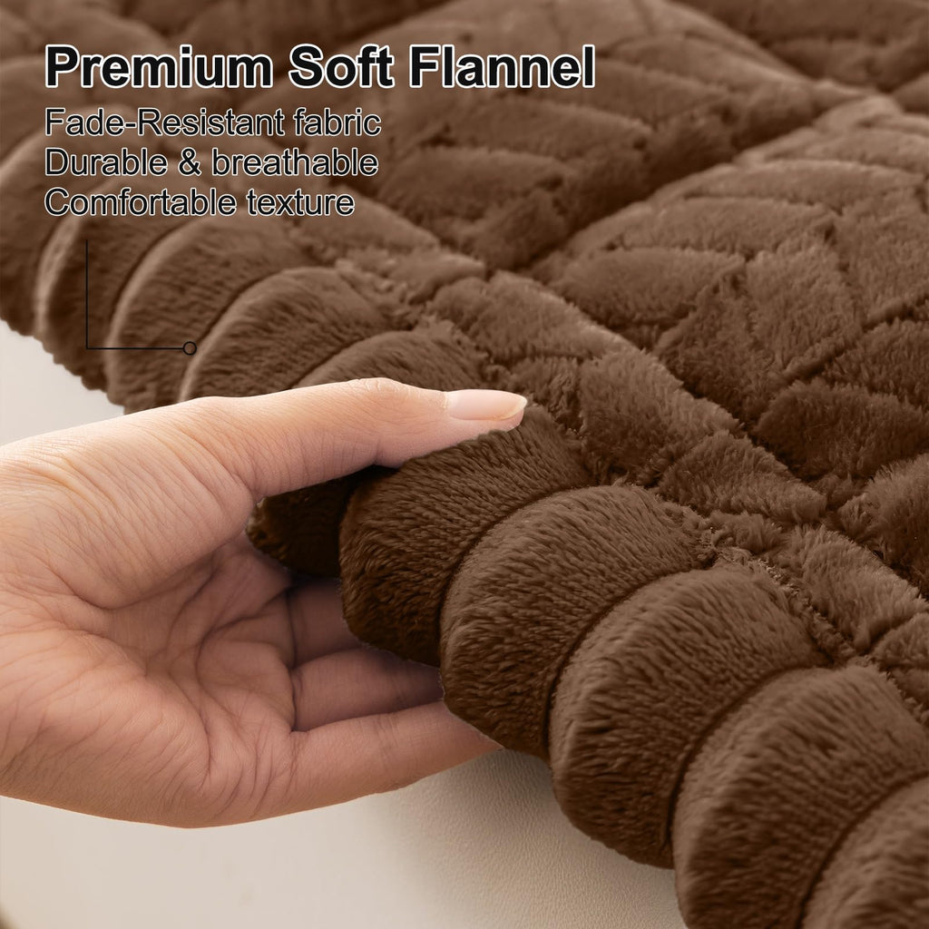 Smiry Non Slip Couch Covers for Dogs, Fuzzy Pet Couch Covers for 2-3 Cushion Sofa Pet Friendly, Soft Sofa Slipcovers Cushion Furniture Protector Washable (Beige, 27.6" x 59")
