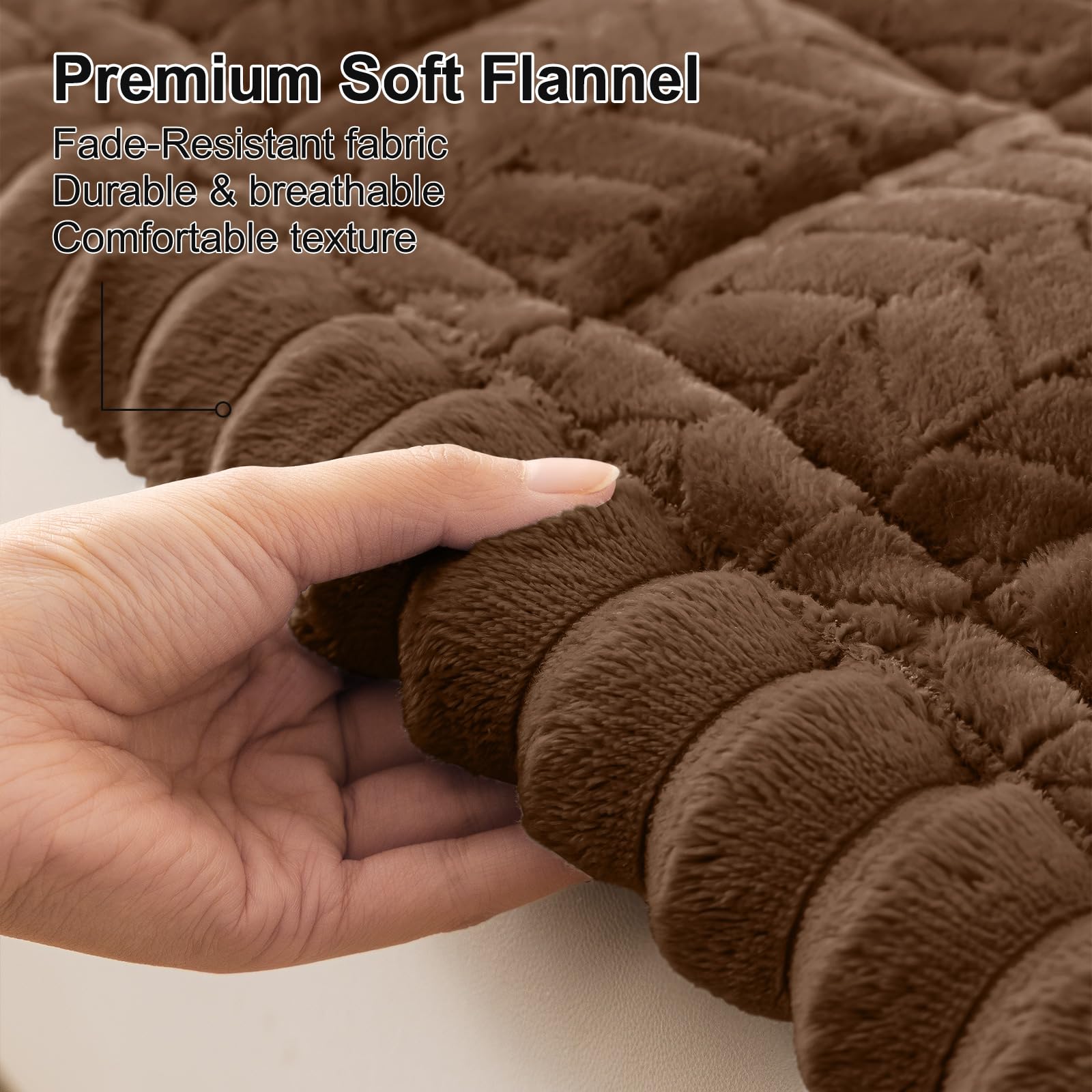 Smiry Non Slip Couch Covers for Dogs, Fuzzy Pet Couch Covers for 2-3 Cushion Sofa Pet Friendly, Soft Sofa Slipcovers Cushion Furniture Protector Washable (Beige, 27.6" x 59")