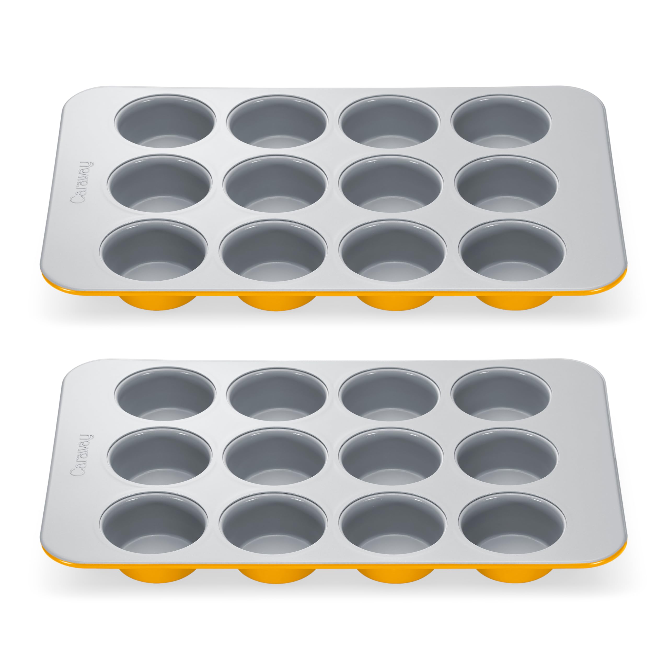 Caraway Non-Stick Ceramic 12-Cup Muffin Pan - Naturally Slick Ceramic Coating - Non-Toxic, PTFE & PFOA Free - Perfect for Cupcakes, Muffins, and More - Cream