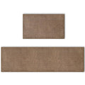 Artoid Mode Washable Non Slip Kitchen Rugs and Mats Set of 2, Rubber Backing Absorbent Kitchen Mats for Floor Front of Sink - 17x29 and 17x47 Inch