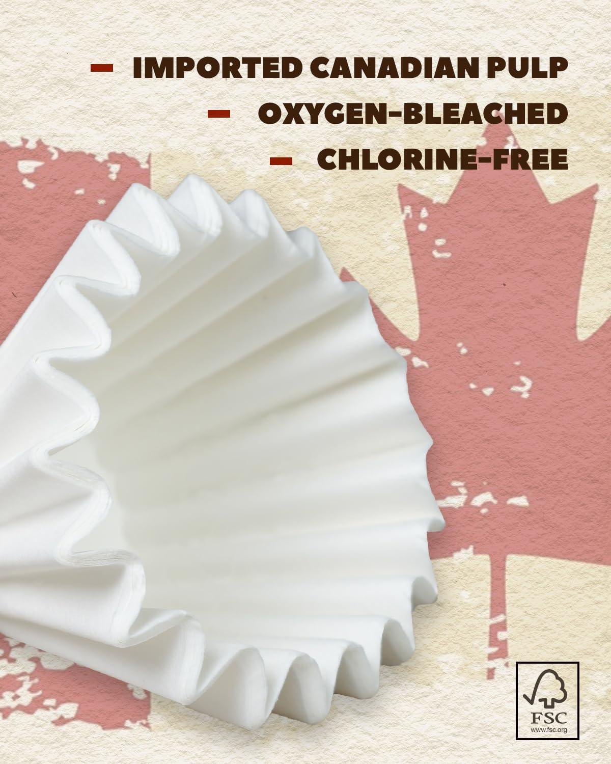 2-5 Cup Coffee Filters,100 Count Disposable Basket Coffee Filter Paper, Compatible with Kalita Wave Pour Over Coffee Dripper 185 Series, For 2-5 People