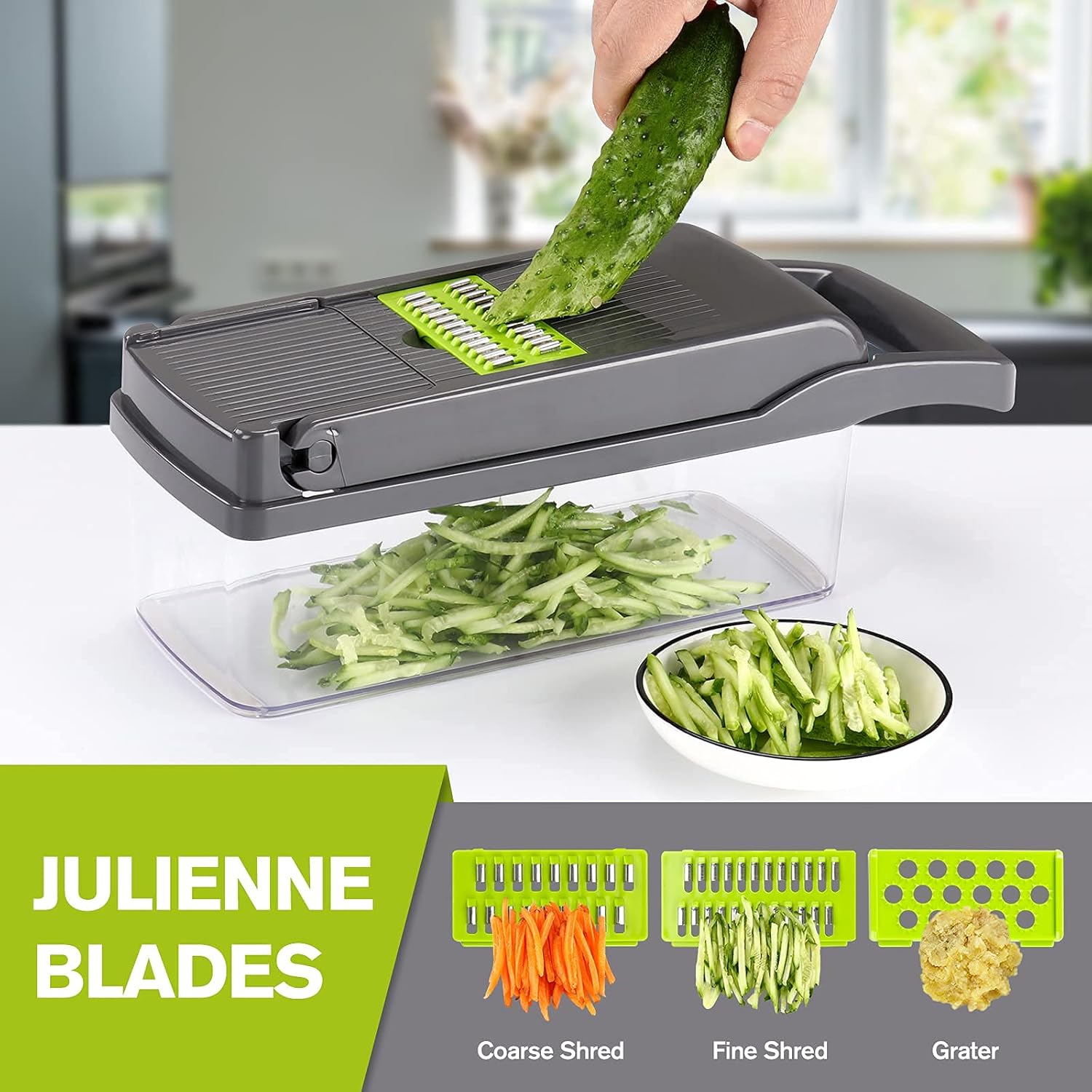 KEOUKE Vegetable Chopper Slicer + Bacon Grease Container
