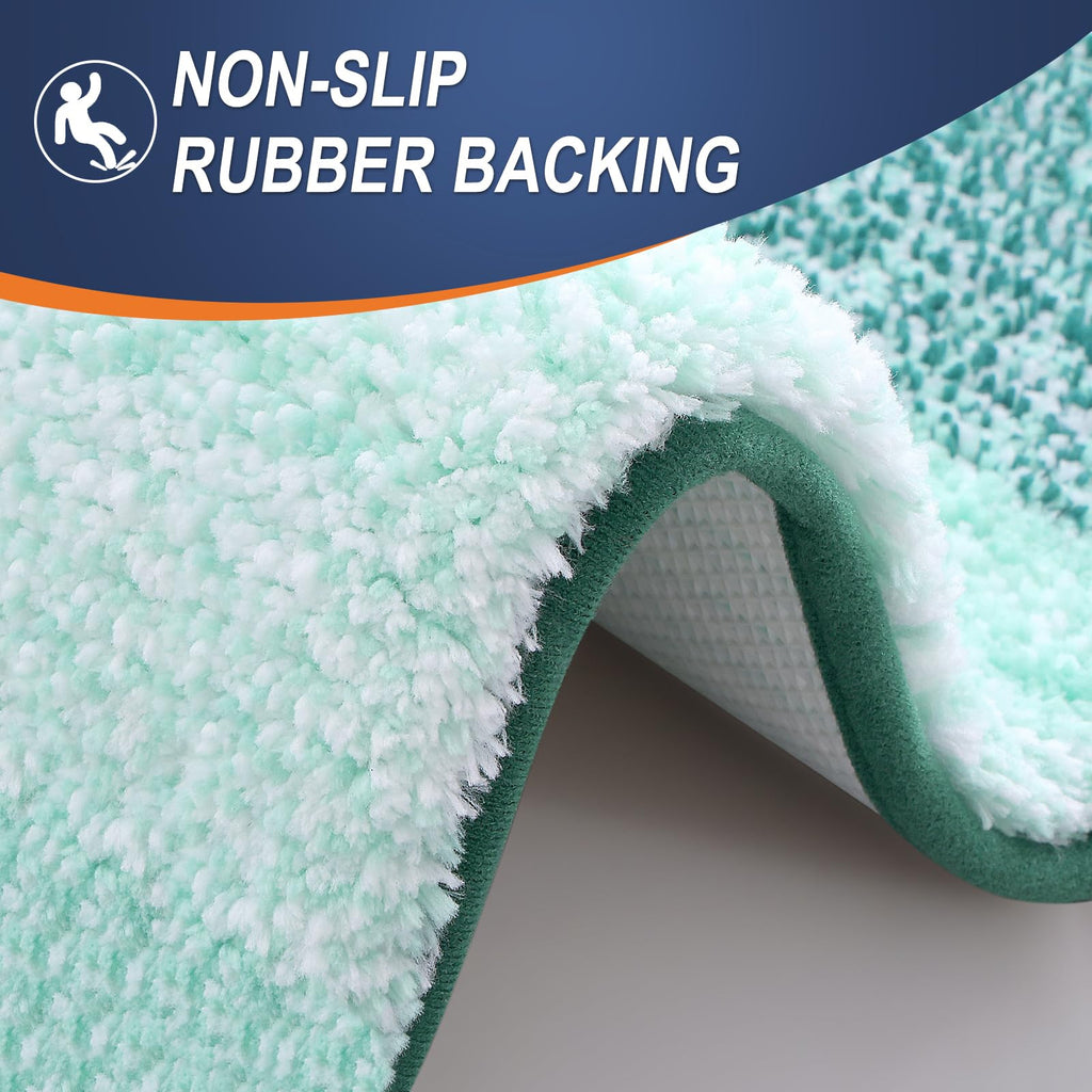 OLANLY Bathroom Rugs Sets 3 Piece, Soft Absorbent Microfiber Bath Mats and U-Shaped Contour Toilet Rug, Machine Wash Dry, Plush Shaggy Bath Mat Set for Bathroom (30"x20"+24"x16"+24"x20", Grey)