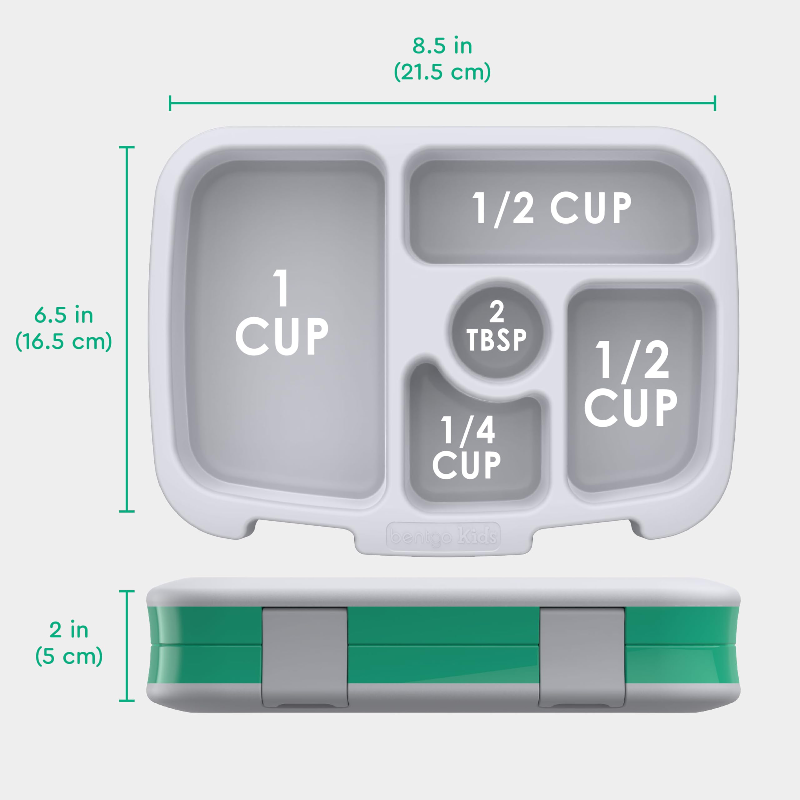 Bentgo Kids Prints Leak-Proof, 5-Compartment Bento-Style Kids Lunch Box - Ideal Portion Sizes for Ages 3-7, Durable, Drop-Proof, Dishwasher Safe, & PFAS & BPA-Free Materials (Unicorn)