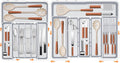 Homecor Silverware Drawer Organizer Utensil Drawer Organizer for Kitchen Grey