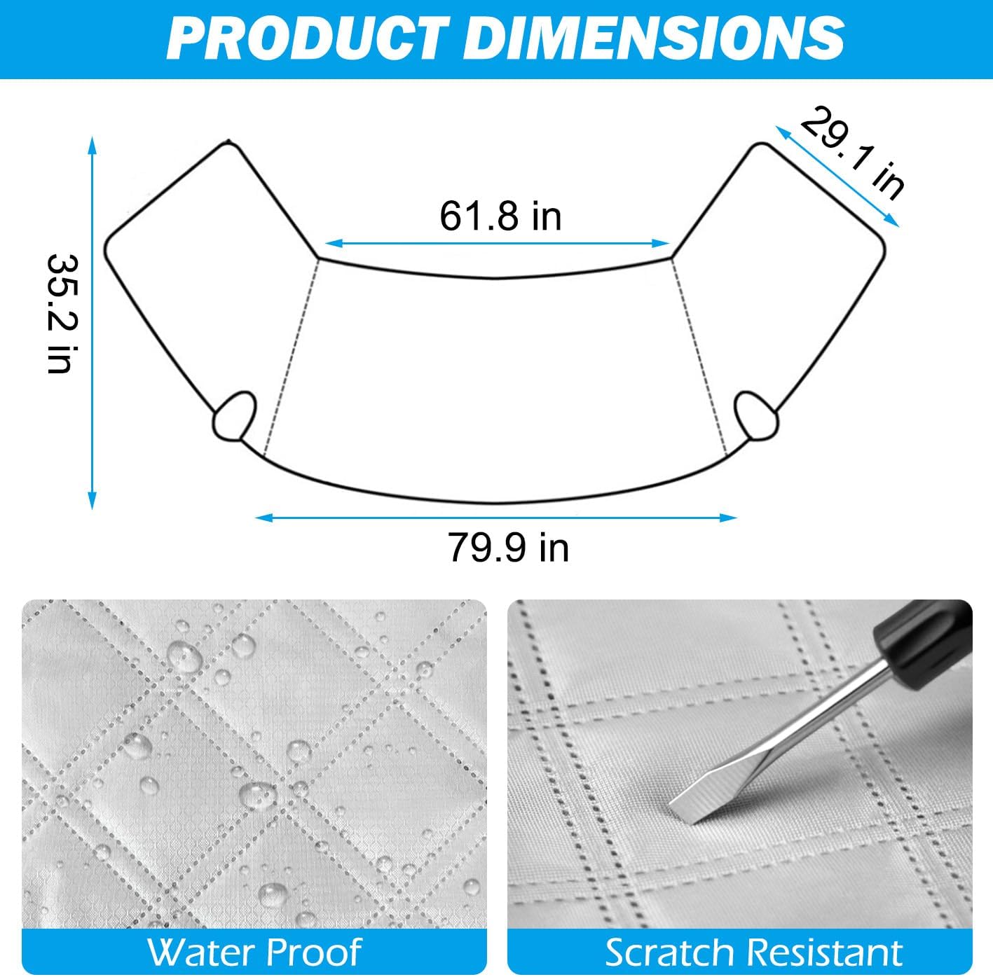 RedCall RV Windshield Sun Shade Cover,Rv Window Shade for Class C Ford E450 1997-2025 Motorhome,Upgraded Thickening Type for Ice and Snow,Rv Accessories for Inside
