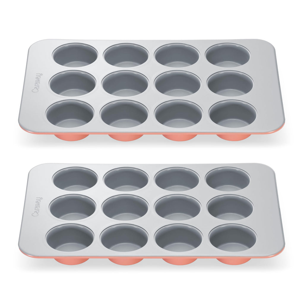 Caraway Non-Stick Ceramic 12-Cup Muffin Pan - Naturally Slick Ceramic Coating - Non-Toxic, PTFE & PFOA Free - Perfect for Cupcakes, Muffins, and More - Cream