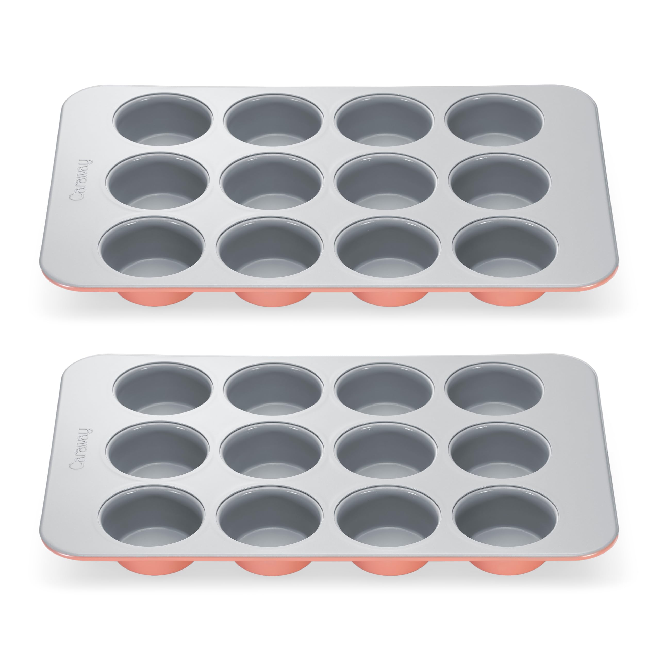Caraway Non-Stick Ceramic 12-Cup Muffin Pan - Naturally Slick Ceramic Coating - Non-Toxic, PTFE & PFOA Free - Perfect for Cupcakes, Muffins, and More - Cream