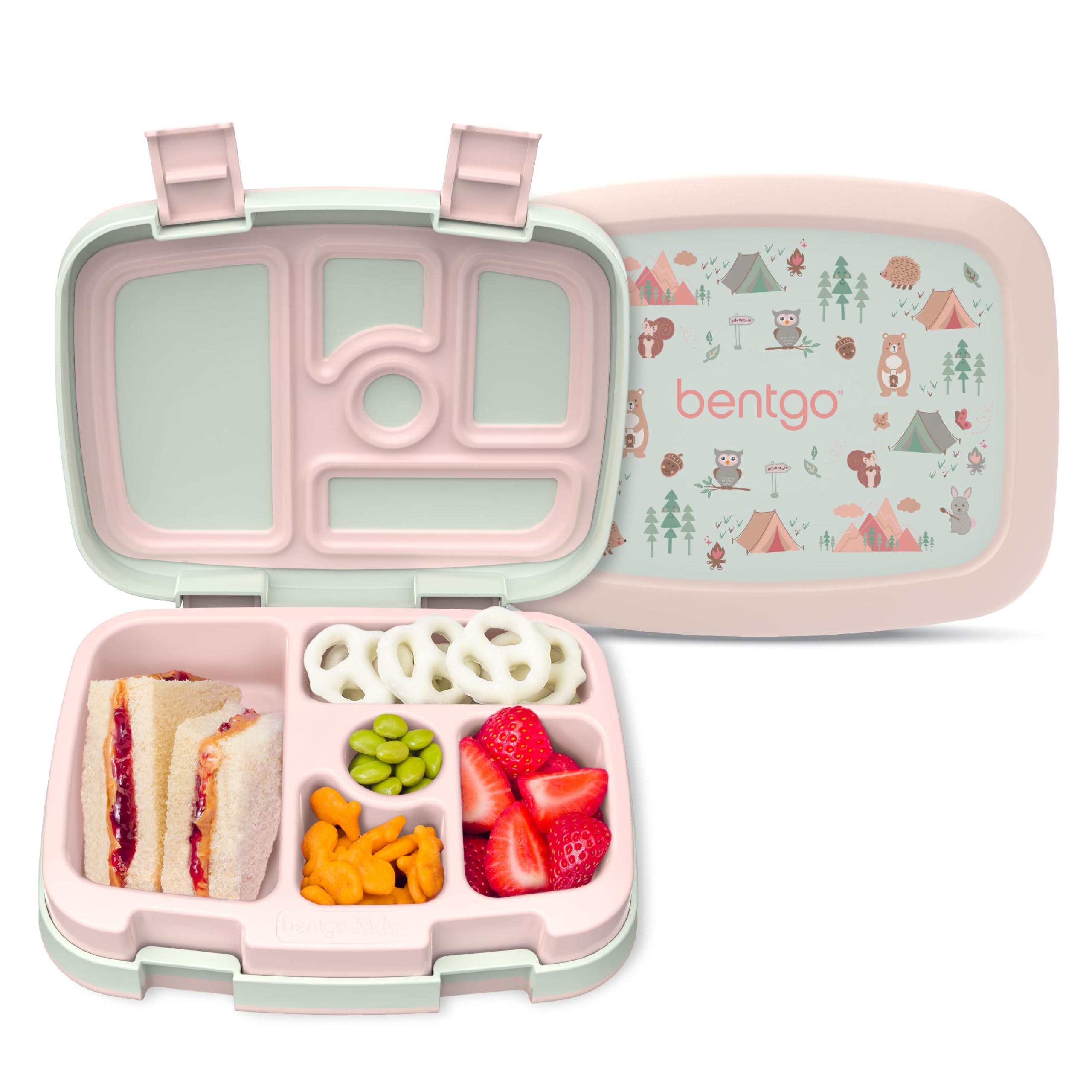 Bentgo Kids Prints Leak-Proof, 5-Compartment Bento-Style Kids Lunch Box - Ideal Portion Sizes for Ages 3-7, Durable, Drop-Proof, Dishwasher Safe, & PFAS & BPA-Free Materials (Unicorn)