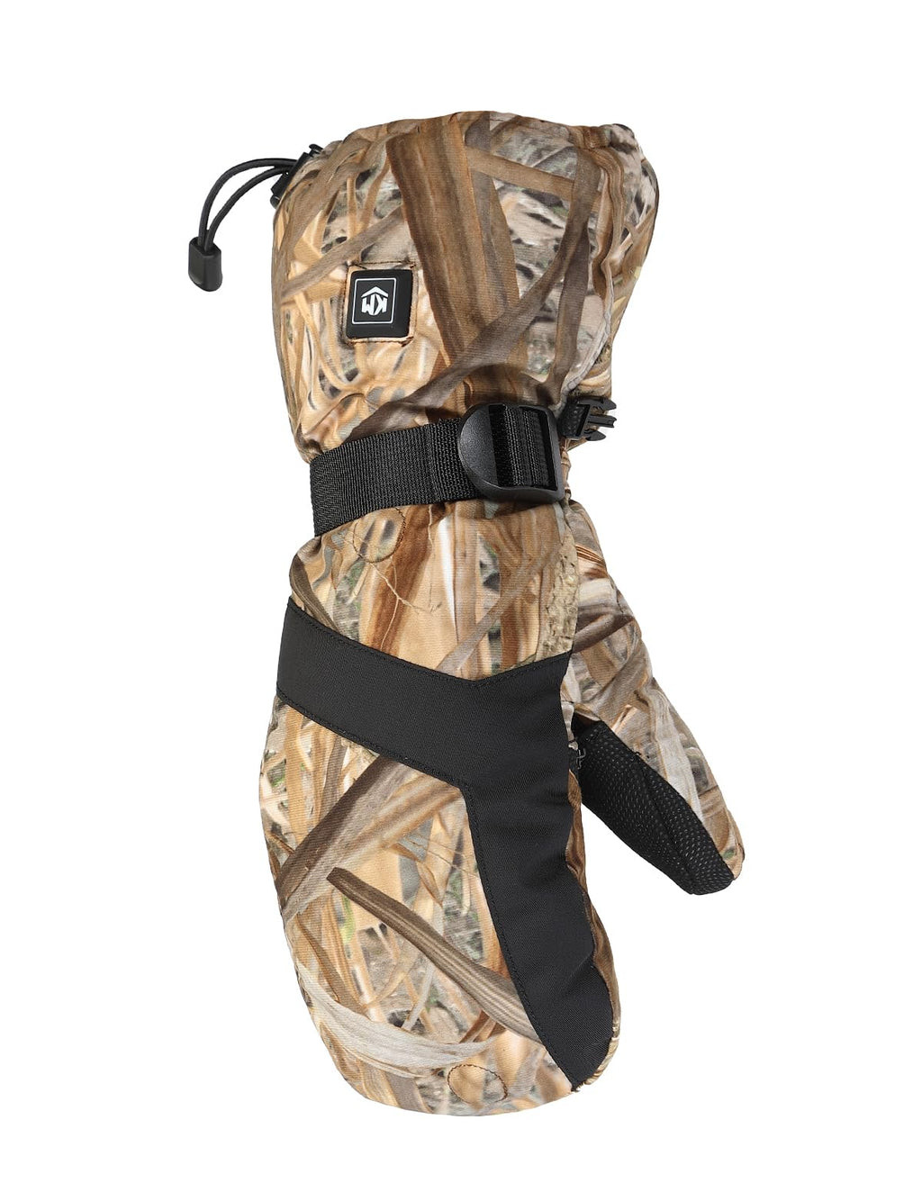 KEMIMOTO Heated Hunting Gloves Camo, Flip Fingerless Mittens for Men Women, Rechargeable with 2 Batteries, 3 Heat Settings
