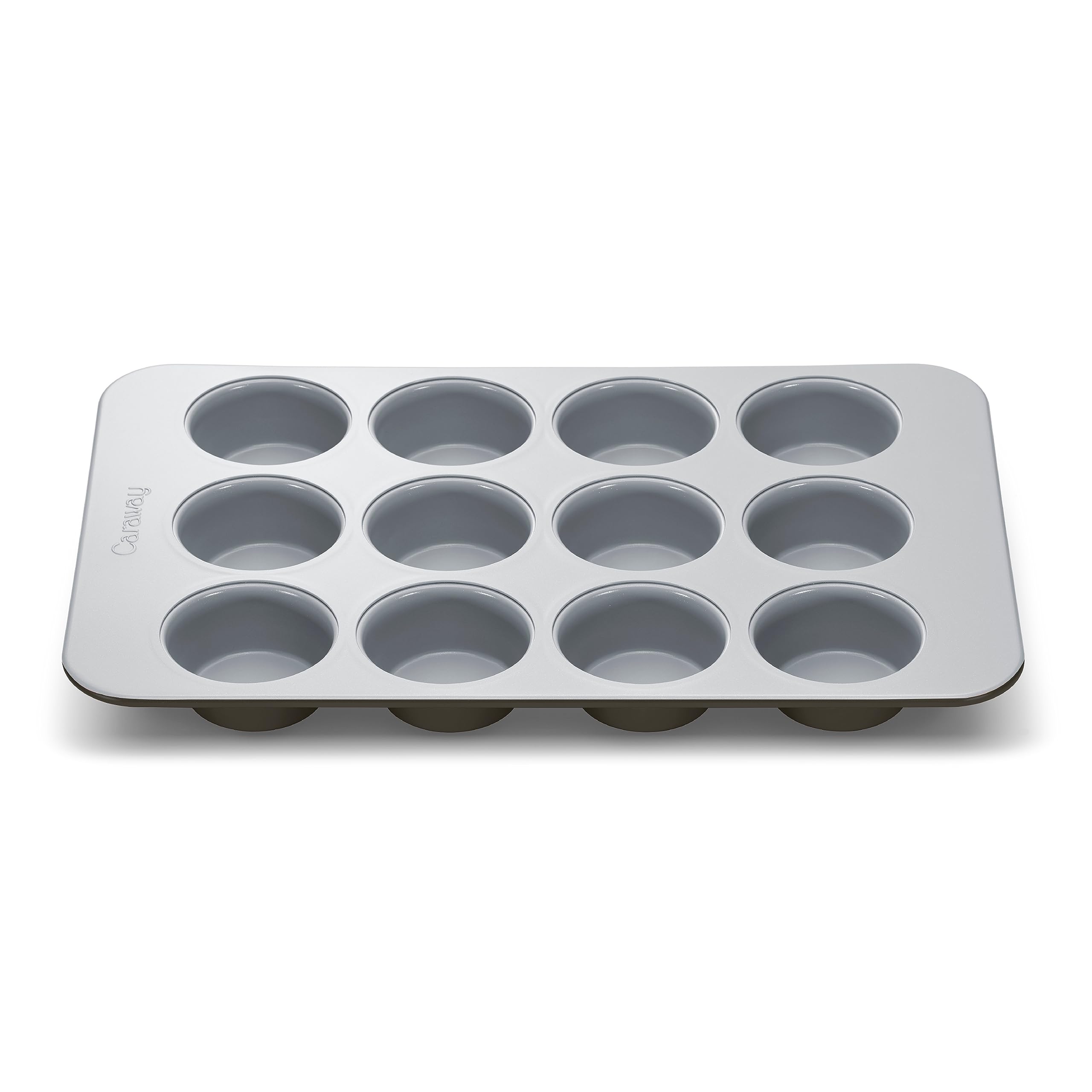 Caraway Non-Stick Ceramic 12-Cup Muffin Pan - Naturally Slick Ceramic Coating - Non-Toxic, PTFE & PFOA Free - Perfect for Cupcakes, Muffins, and More - Cream