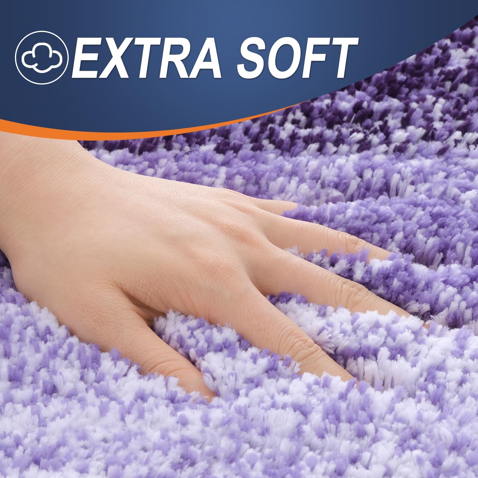 OLANLY Bathroom Rugs Sets 3 Piece, Soft Microfiber Absorbent Bath Mat, U-Shaped Contour Toilet Mat and Toilet Lid Cover, Quick Dry, Machine Washable, Toilet Cover and Rug Set for Bathroom, Grey