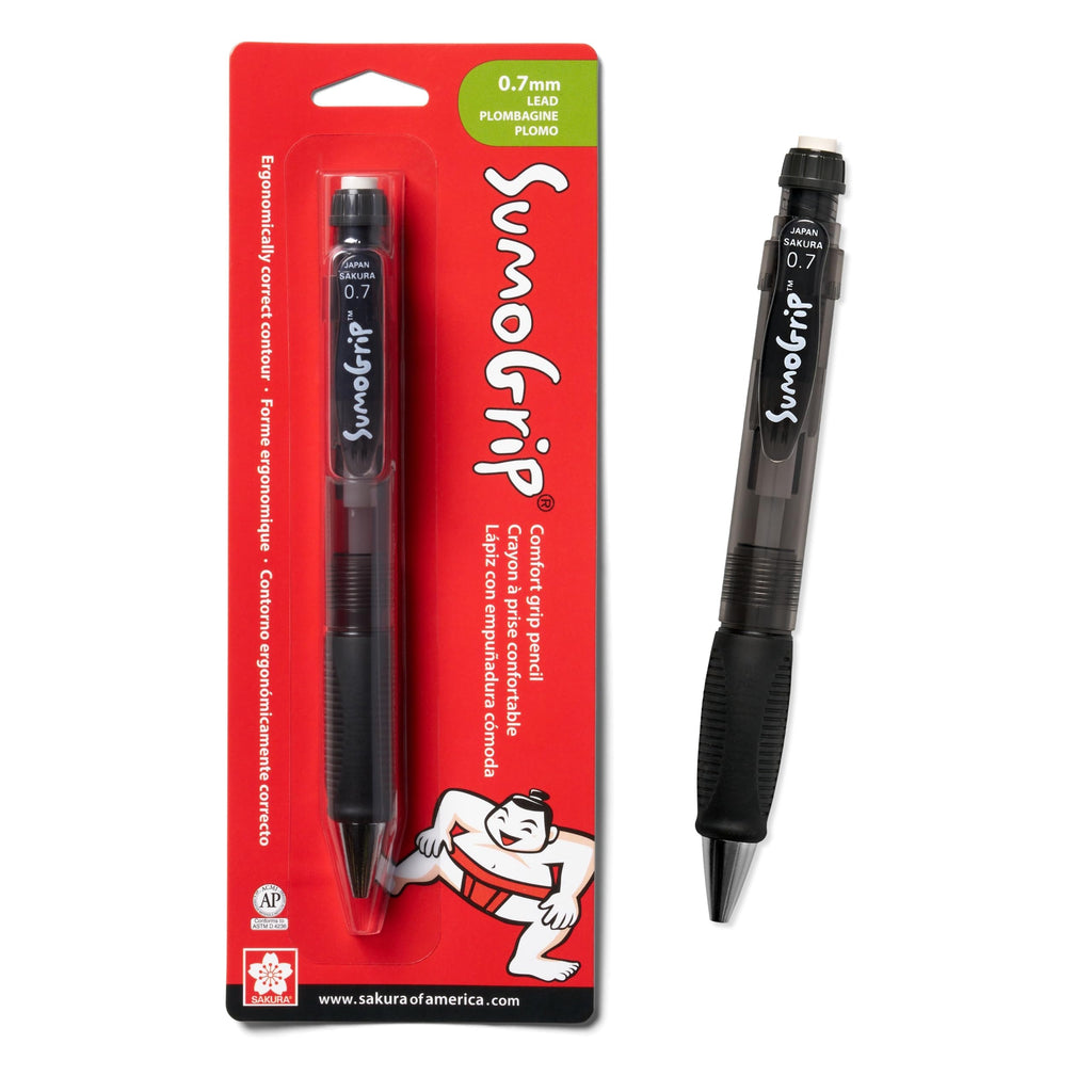 SAKURA 50280 SumoGrip 0.9-mm Pencil with Eraser, Clear