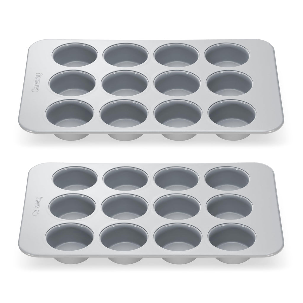 Caraway Non-Stick Ceramic 12-Cup Muffin Pan - Naturally Slick Ceramic Coating - Non-Toxic, PTFE & PFOA Free - Perfect for Cupcakes, Muffins, and More - Cream