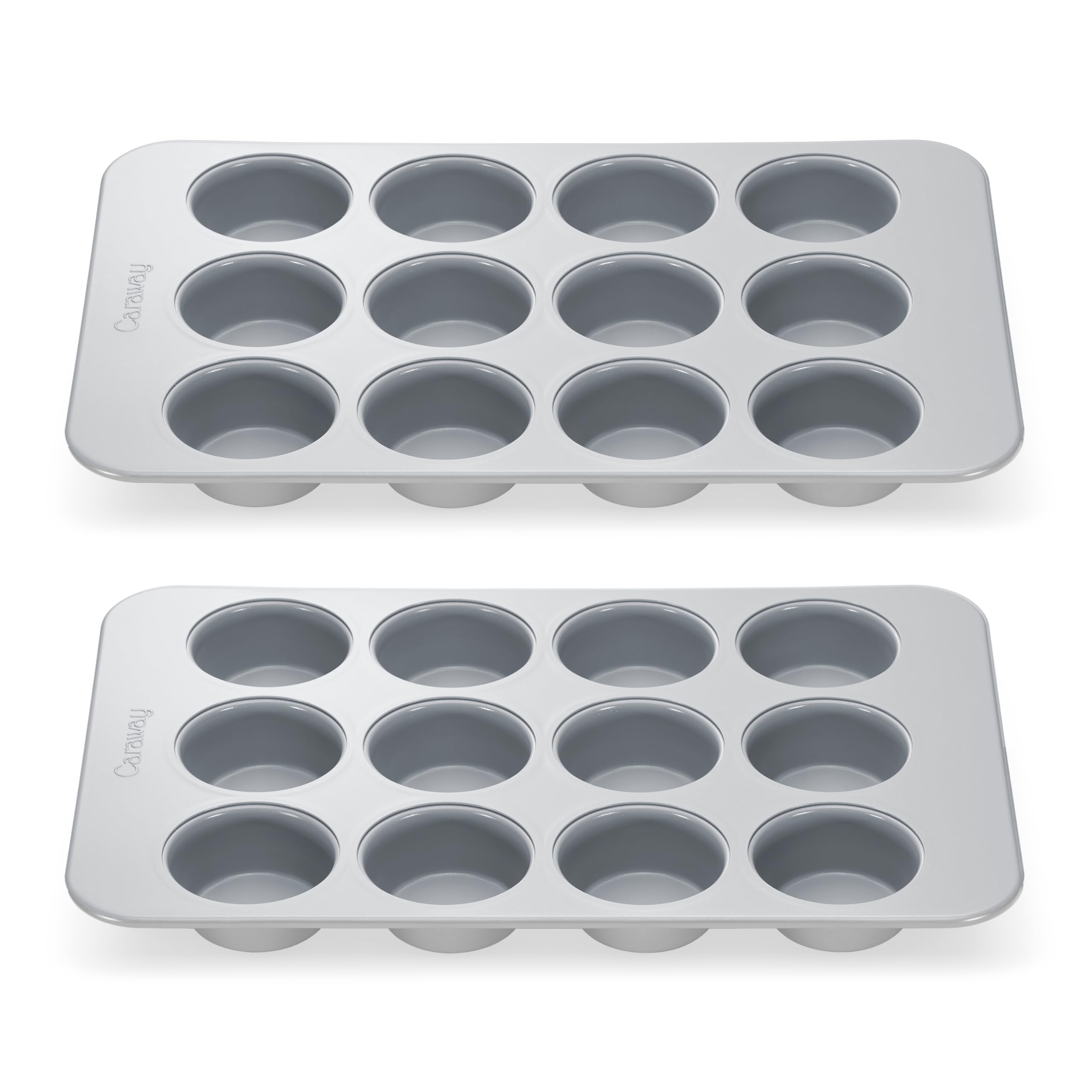 Caraway Non-Stick Ceramic 12-Cup Muffin Pan - Naturally Slick Ceramic Coating - Non-Toxic, PTFE & PFOA Free - Perfect for Cupcakes, Muffins, and More - Cream