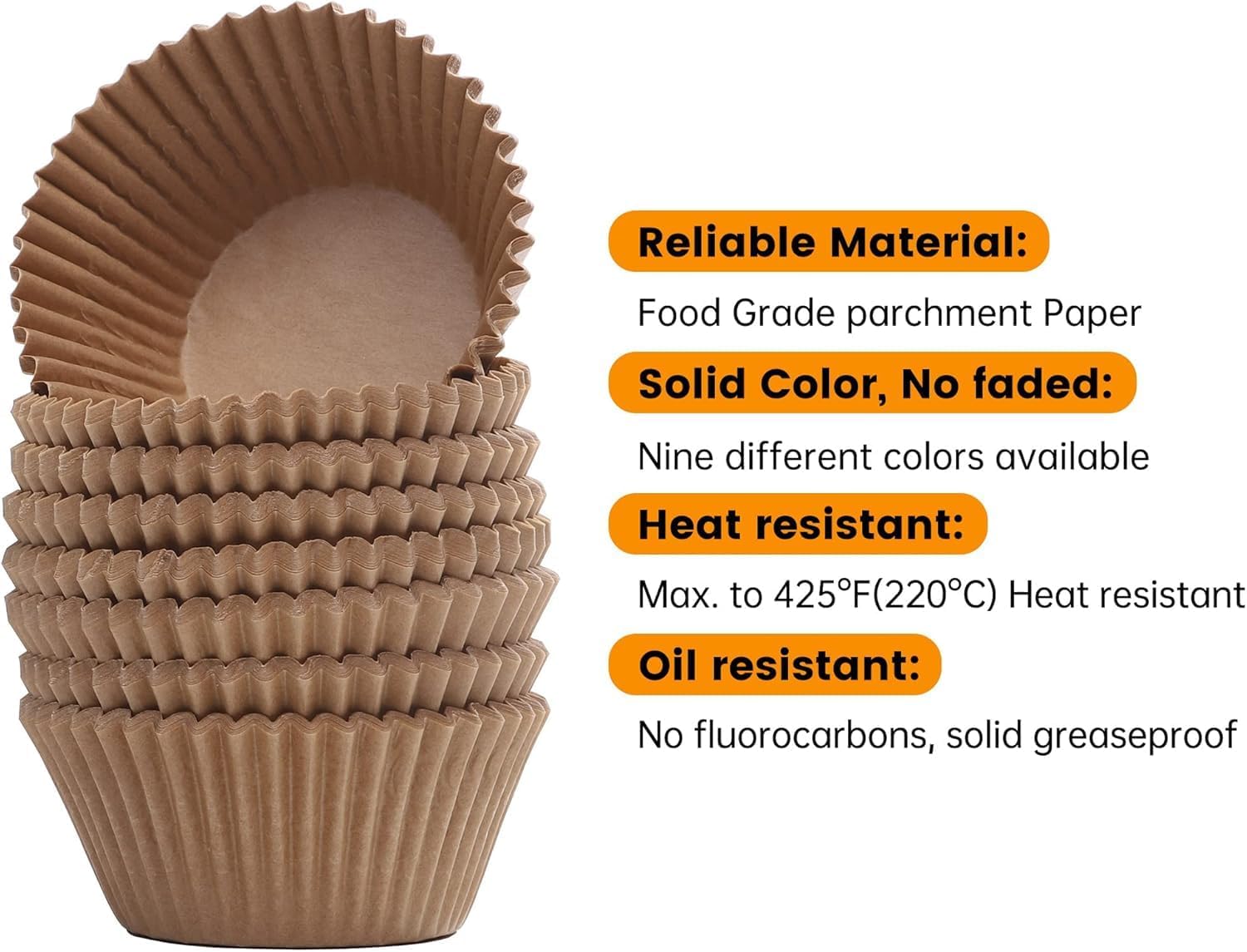 Non-Stick 800pcs Mini Cupcake Liners, Paper, Disposable, Natural, Perfect for Birthday Parties and Social Occasions