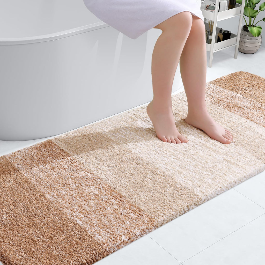 OLANLY Bathroom Rugs Mat 30x20, Extra Soft Absorbent Microfiber Bath Rugs, Rubber Backing, Quick Dry, Machine Washable Bath Mats for Bathroom Floor, Tub and Shower, Home Decor Accessories, Grey