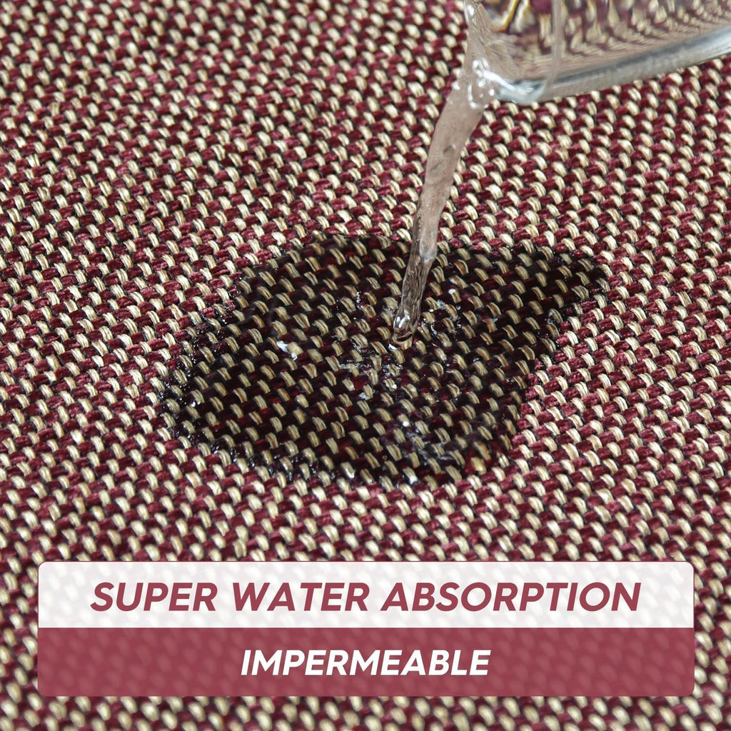 Artoid Mode Washable Non Slip Kitchen Rugs and Mats Set of 2, Rubber Backing Absorbent Kitchen Mats for Floor Front of Sink - 17x29 and 17x47 Inch