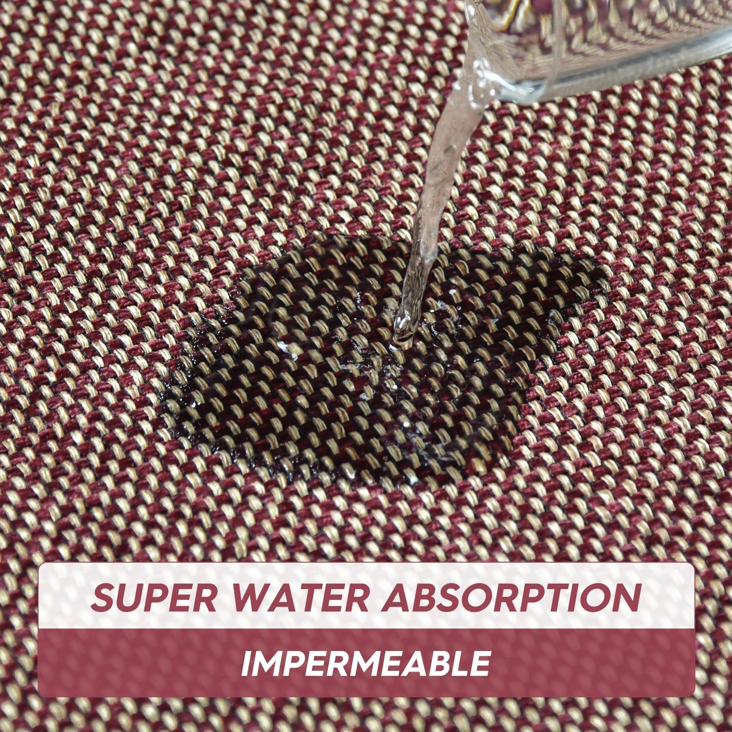 Artoid Mode Washable Non Slip Kitchen Rugs and Mats Set of 2, Rubber Backing Absorbent Kitchen Mats for Floor Front of Sink - 17x29 and 17x47 Inch