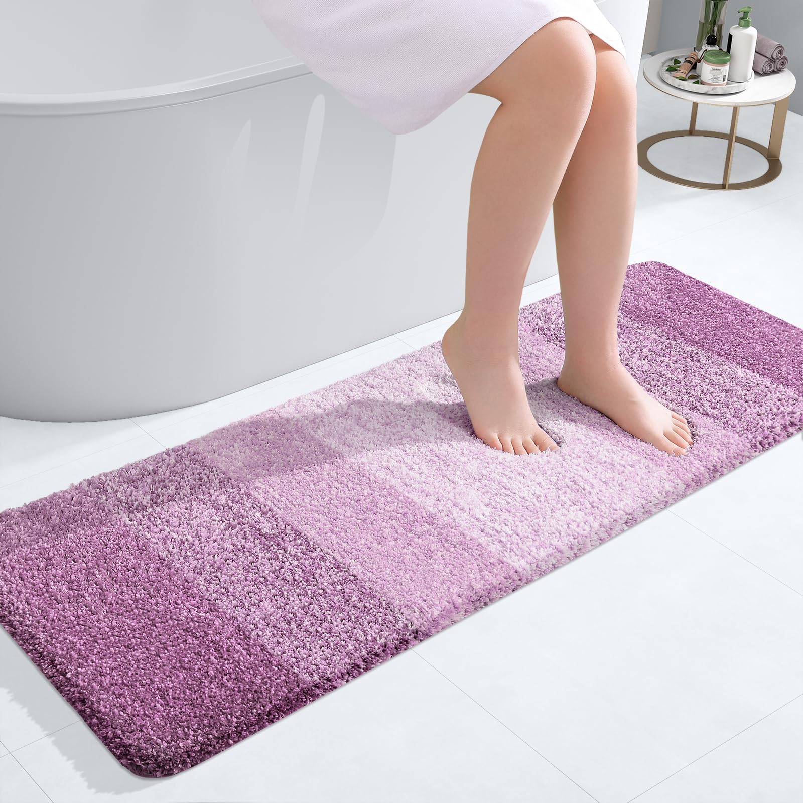 OLANLY Bathroom Rugs Mat 30x20, Extra Soft Absorbent Microfiber Bath Rugs, Rubber Backing, Quick Dry, Machine Washable Bath Mats for Bathroom Floor, Tub and Shower, Home Decor Accessories, Grey