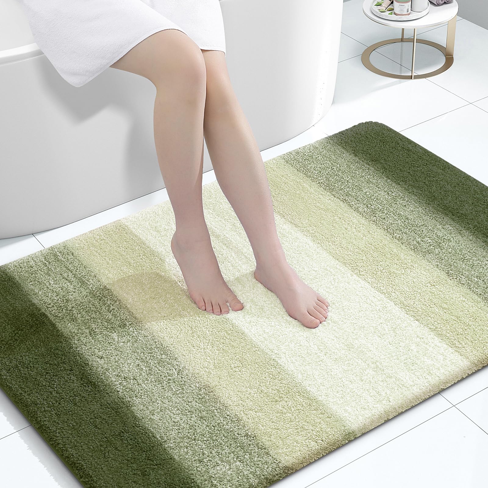 OLANLY Bathroom Rugs Mat 30x20, Extra Soft Absorbent Microfiber Bath Rugs, Rubber Backing, Quick Dry, Machine Washable Bath Mats for Bathroom Floor, Tub and Shower, Home Decor Accessories, Grey