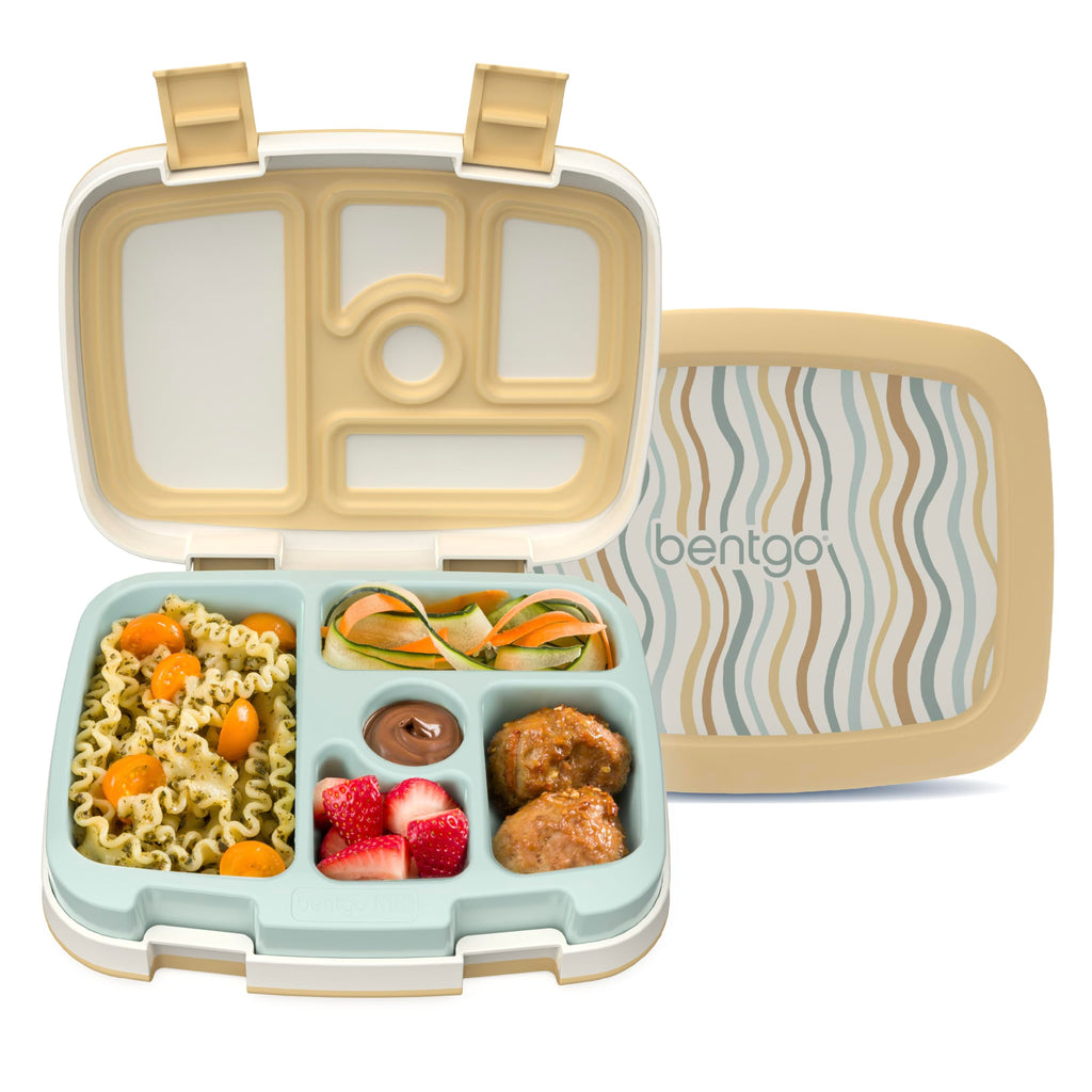 Bentgo Kids Prints Leak-Proof, 5-Compartment Bento-Style Kids Lunch Box - Ideal Portion Sizes for Ages 3-7, Durable, Drop-Proof, Dishwasher Safe, & PFAS & BPA-Free Materials (Unicorn)