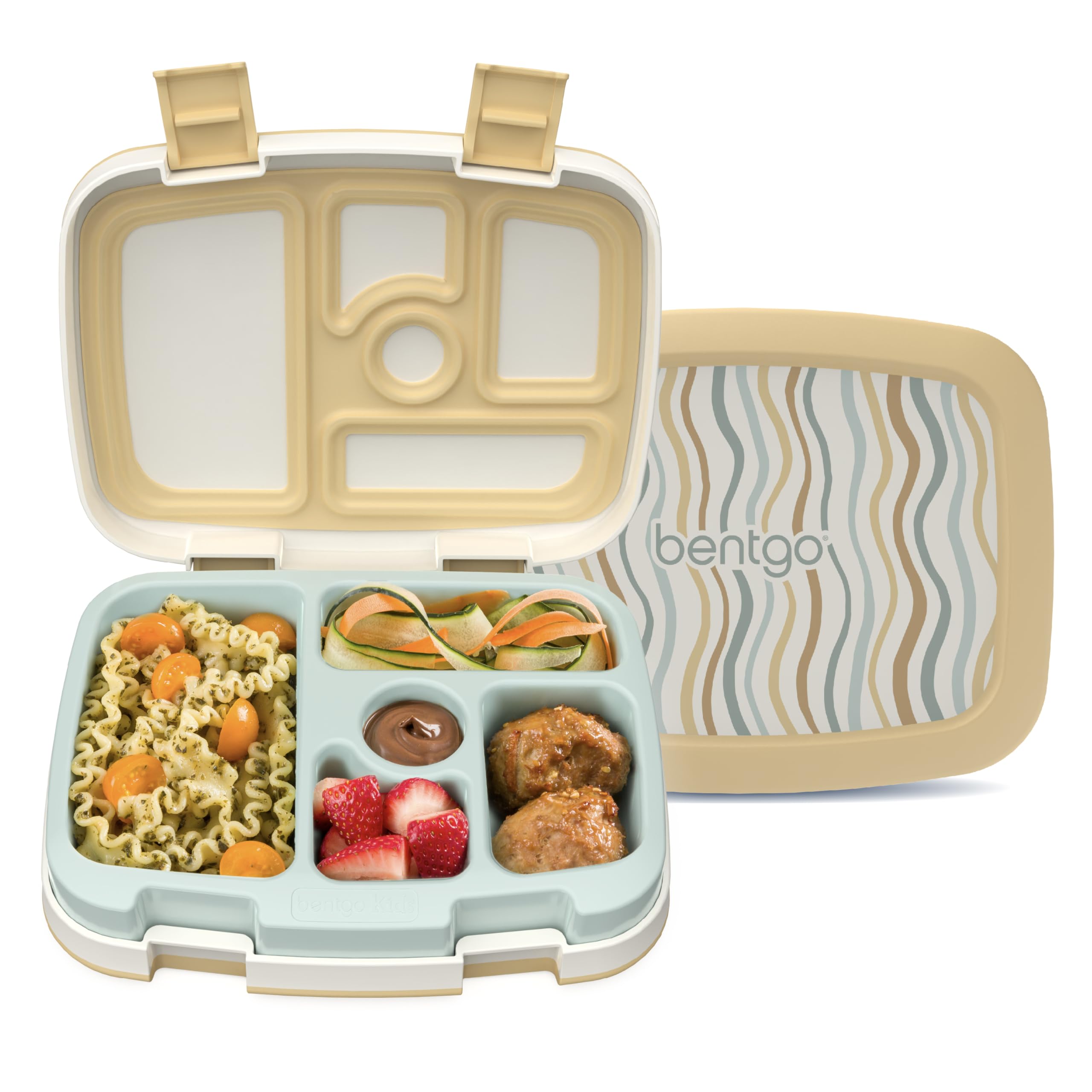 Bentgo Kids Prints Leak-Proof, 5-Compartment Bento-Style Kids Lunch Box - Ideal Portion Sizes for Ages 3-7, Durable, Drop-Proof, Dishwasher Safe, & PFAS & BPA-Free Materials (Unicorn)