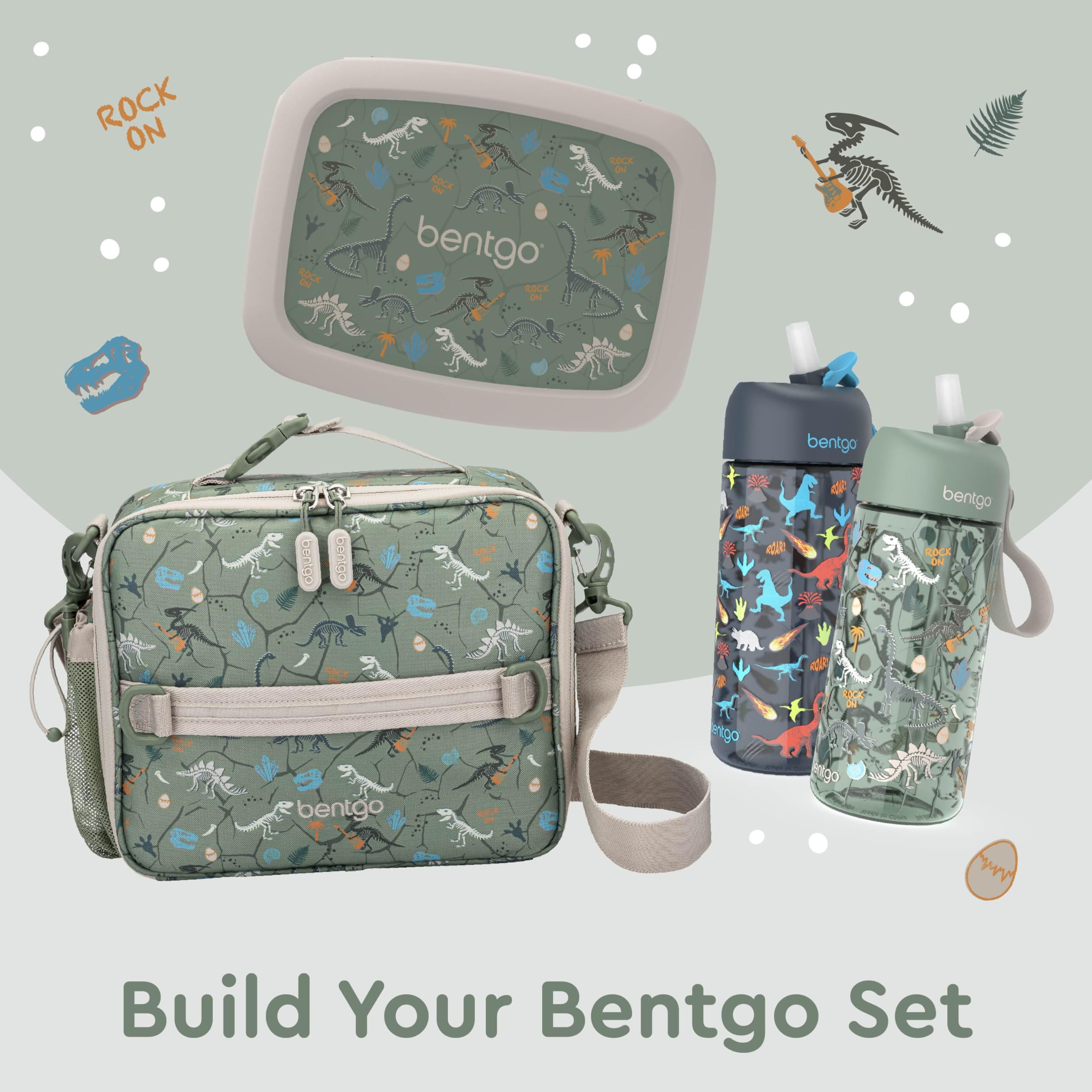 Bentgo Kids Lunch Bag - Durable, Double-Insulated Lunch Bag for Kids 3+; Holds Lunch Box, Water Bottle, & Snacks; Easy-Clean Water-Resistant Fabric & Multiple Zippered Pockets (Mermaid)