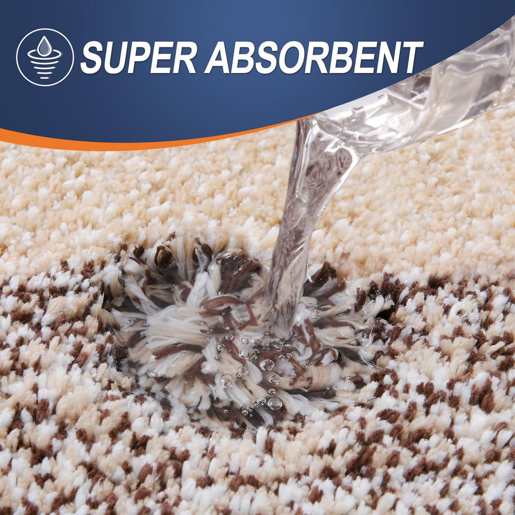 OLANLY Bathroom Rugs Sets 3 Piece, Soft Absorbent Microfiber Bath Mats and U-Shaped Contour Toilet Rug, Machine Wash Dry, Plush Shaggy Bath Mat Set for Bathroom (30"x20"+24"x16"+24"x20", Grey)