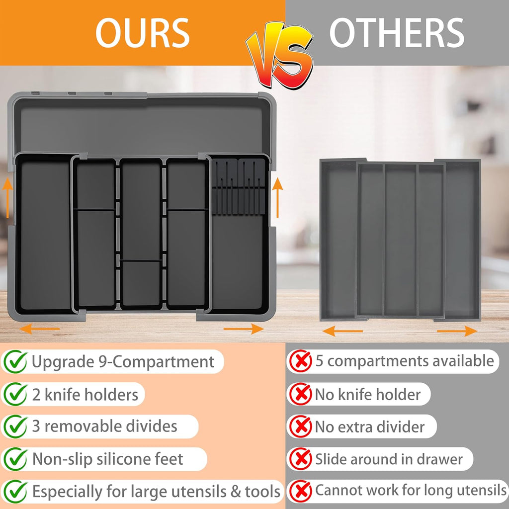 Homecor Silverware Organizer + Extra Large Trash Bag Holder