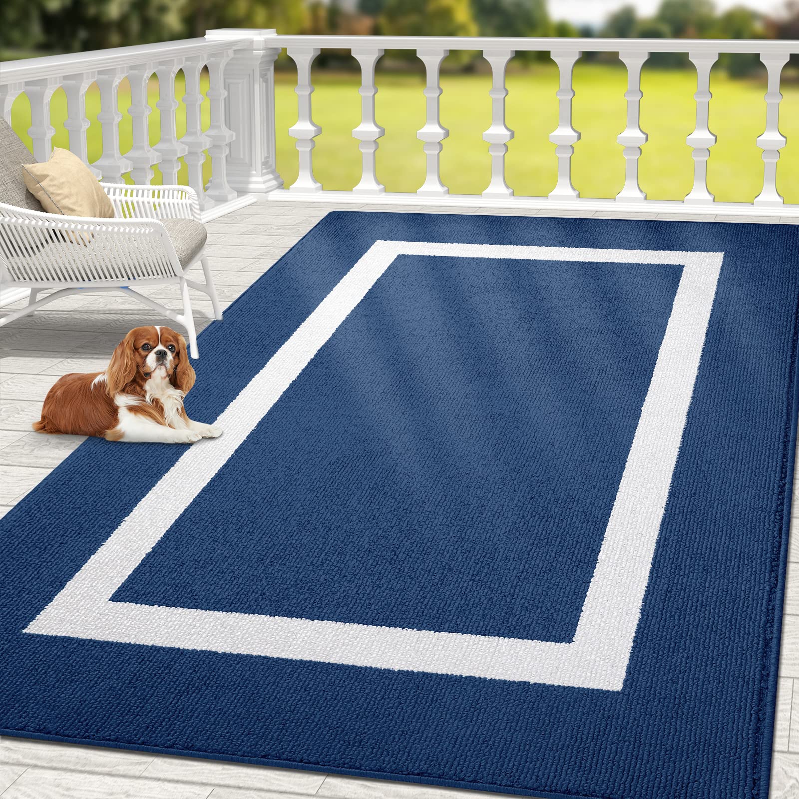OLANLY Indoor Door Mat, 32x20, Non-Slip Absorbent Resist Dirt Entrance Mat, Washable Low-Profile Inside Entry Doormats for Entryway, Grey