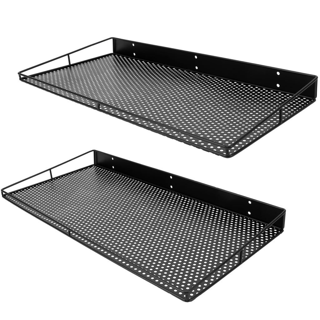 RedCall Heavy-Duty Wall Shelf, 2 Pack Garage Shelf, 23.5" x 12" Large Wall Mounted Shelves for Garage, Laundry Room, Closet, Holds Up to 75 Lbs