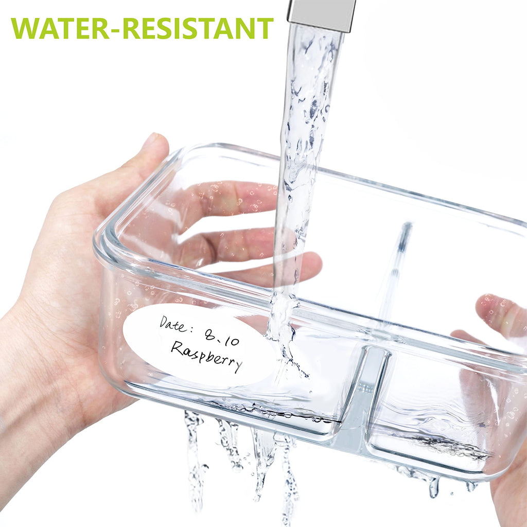 500 Removable Freezer Pantry Canning Labels Set Water Oil Resistant with Perforation Line for Food Containers Jars Kitchen Restaurant Storage Organization