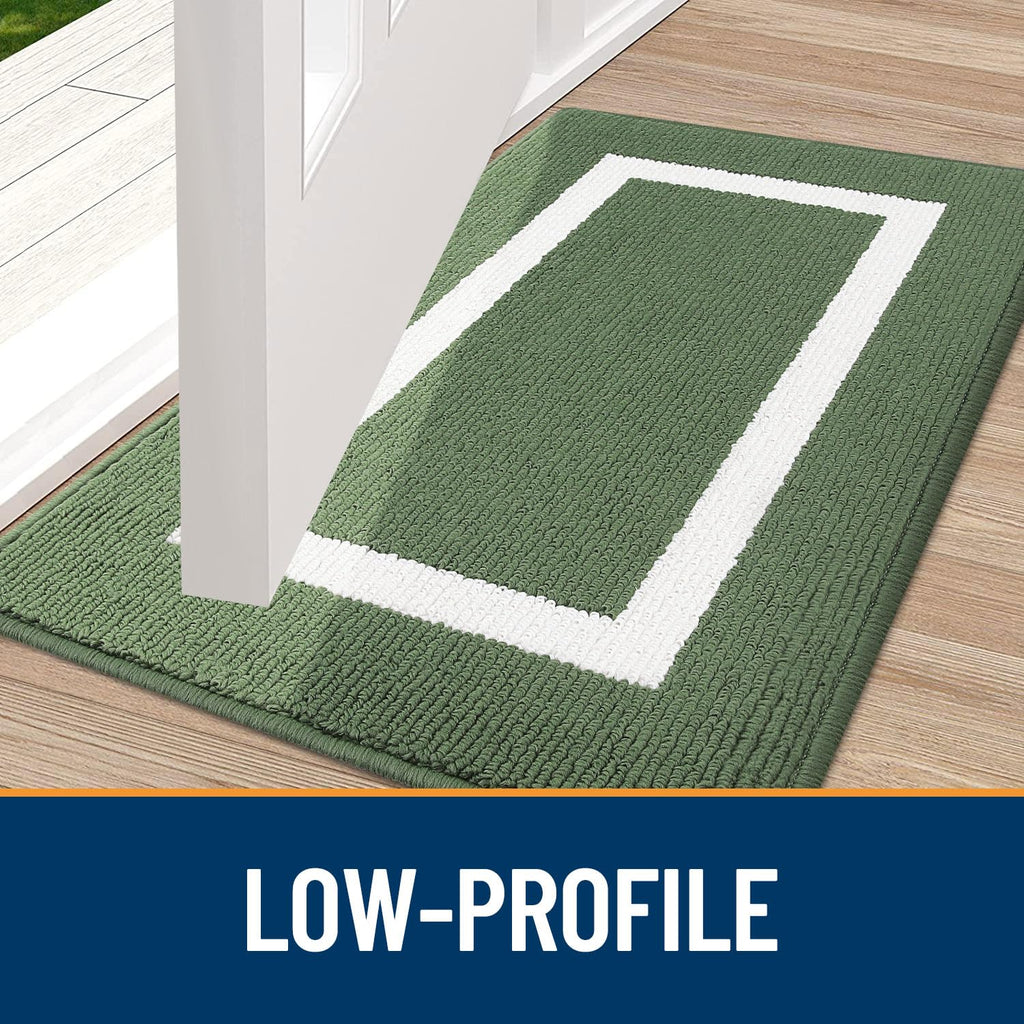 OLANLY Indoor Door Mat, 32x20, Non-Slip Absorbent Resist Dirt Entrance Mat, Washable Low-Profile Inside Entry Doormats for Entryway, Grey