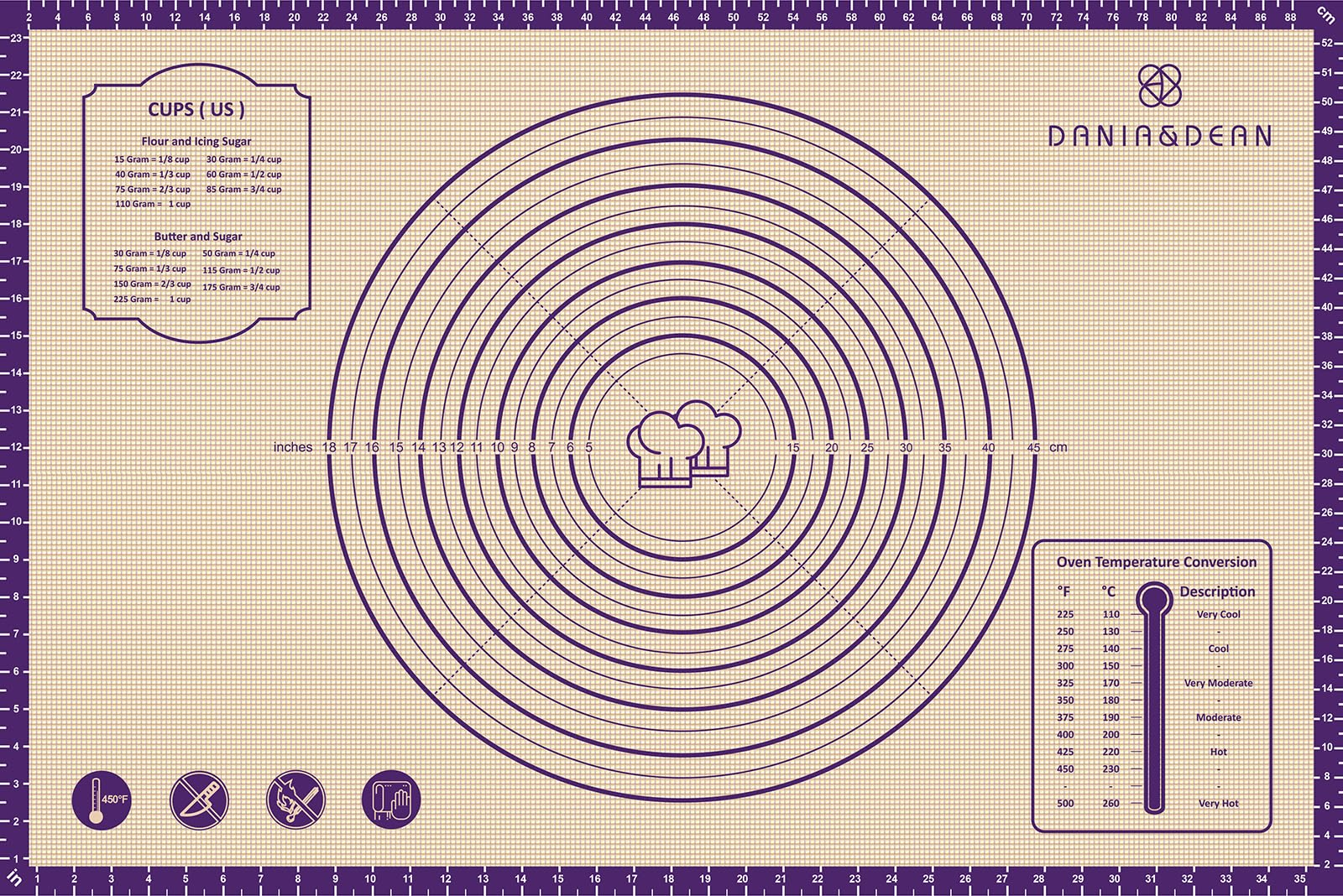 26x16 Inch Extra Thick Silicone Baking Mat with Measurements, Non-slip and Reusable - For Cookies, Bread, Pastry