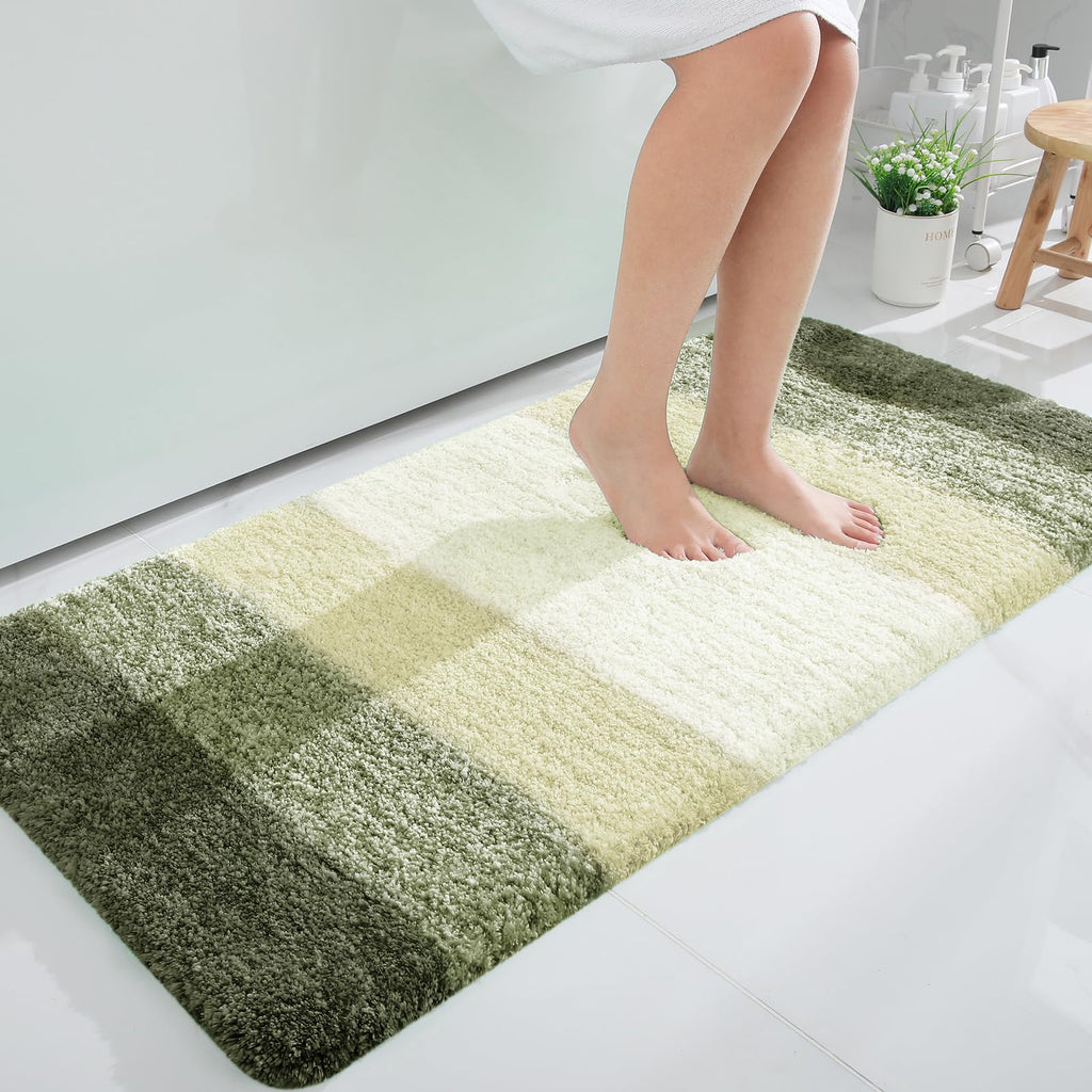 OLANLY Bathroom Rugs Mat 30x20, Extra Soft Absorbent Microfiber Bath Rugs, Rubber Backing, Quick Dry, Machine Washable Bath Mats for Bathroom Floor, Tub and Shower, Home Decor Accessories, Grey