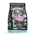 Bones Coffee Company Highland Grog, Butterscotch Caramel Flavored Coffee, Medium Roast Low Acid Arabica Beans Compatible with Auto drip and French Press Coffee Maker, 12 Oz Ground
