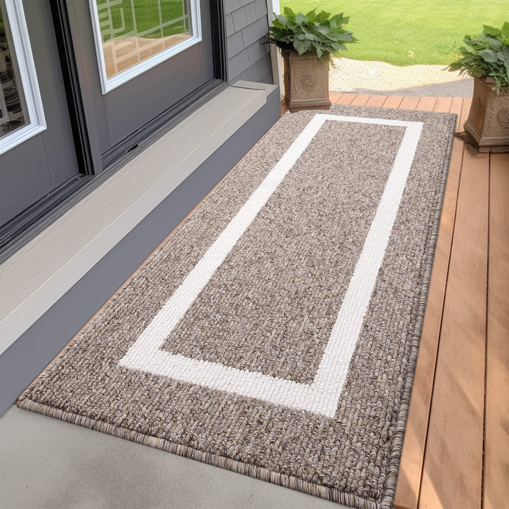 OLANLY Indoor Door Mat, 32x20, Non-Slip Absorbent Resist Dirt Entrance Mat, Washable Low-Profile Inside Entry Doormats for Entryway, Grey