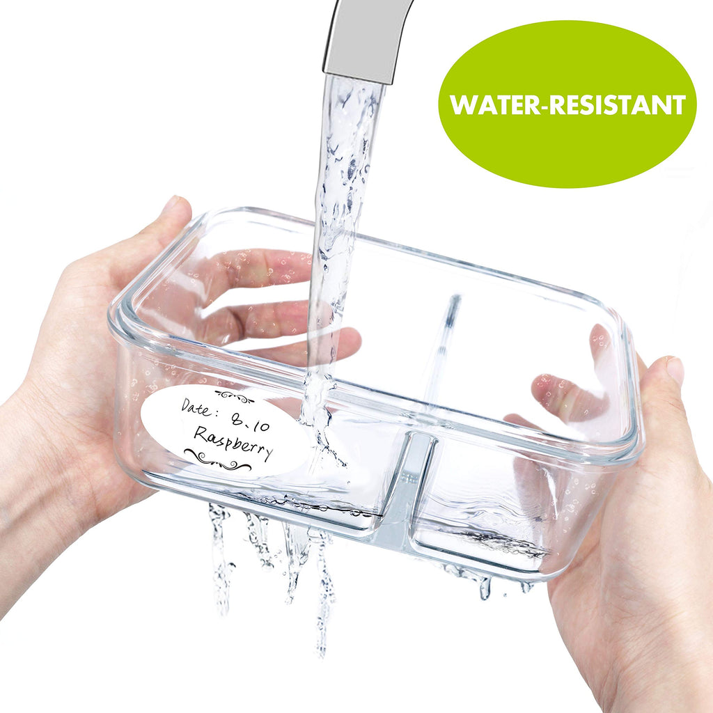 500 Removable Freezer Pantry Canning Labels Set Water Oil Resistant with Perforation Line for Food Containers Jars Kitchen Restaurant Storage Organization