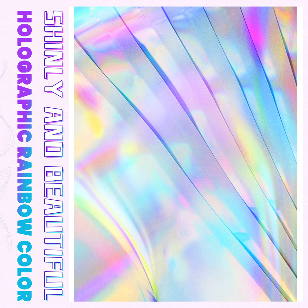 Holographic Mylar Bags Resealable Smell Proof Bags for lip gloss, Jewelry, Lash Candy and More - Small Business Packaging Supplies(100PACK, 3x9INCH)
