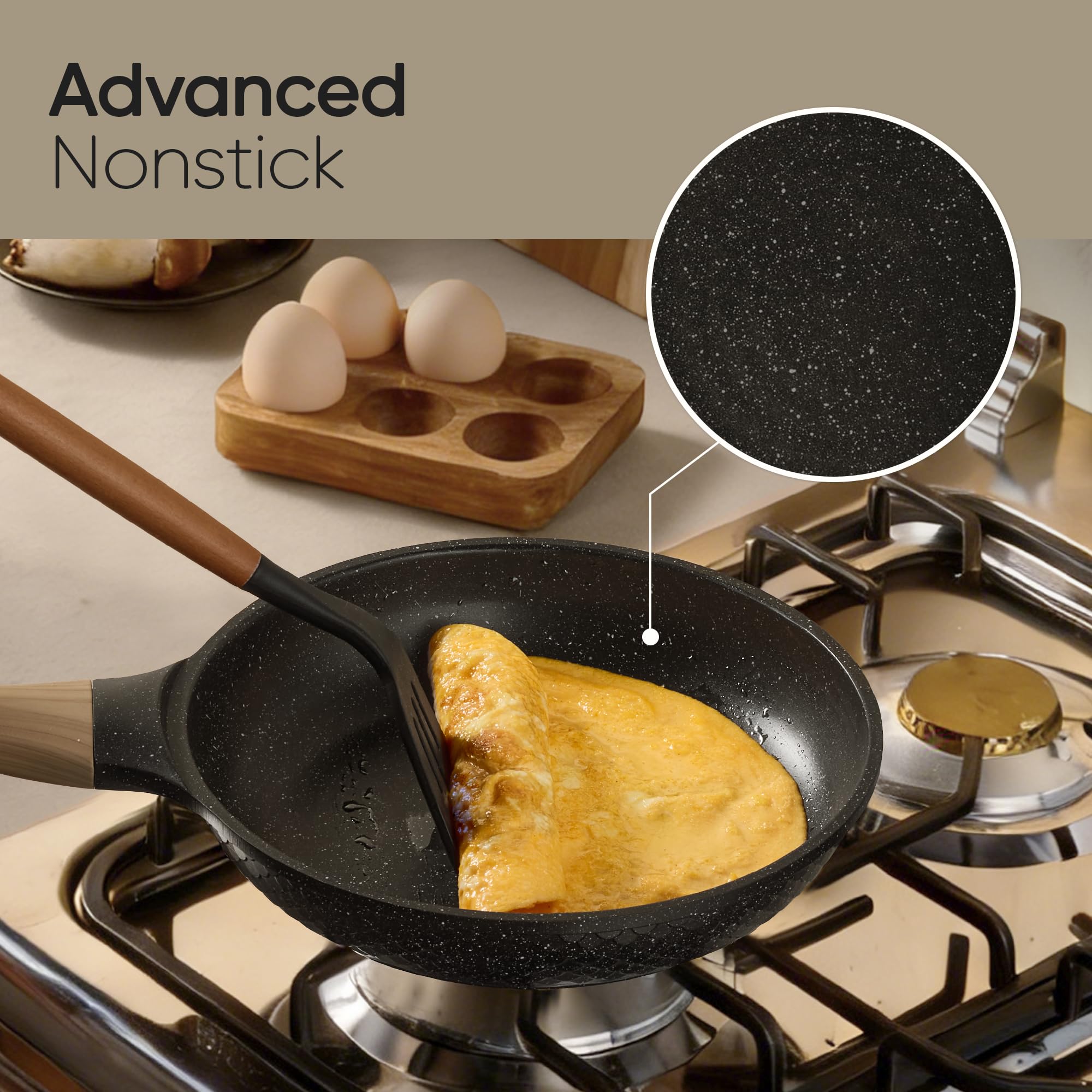 CAROTE 26PCS Pots and Pans Set Non Stick, Cookware Set Pots and Pans Induction Cook Ware, Nonstick Kitchen Cooking, PFOA Free