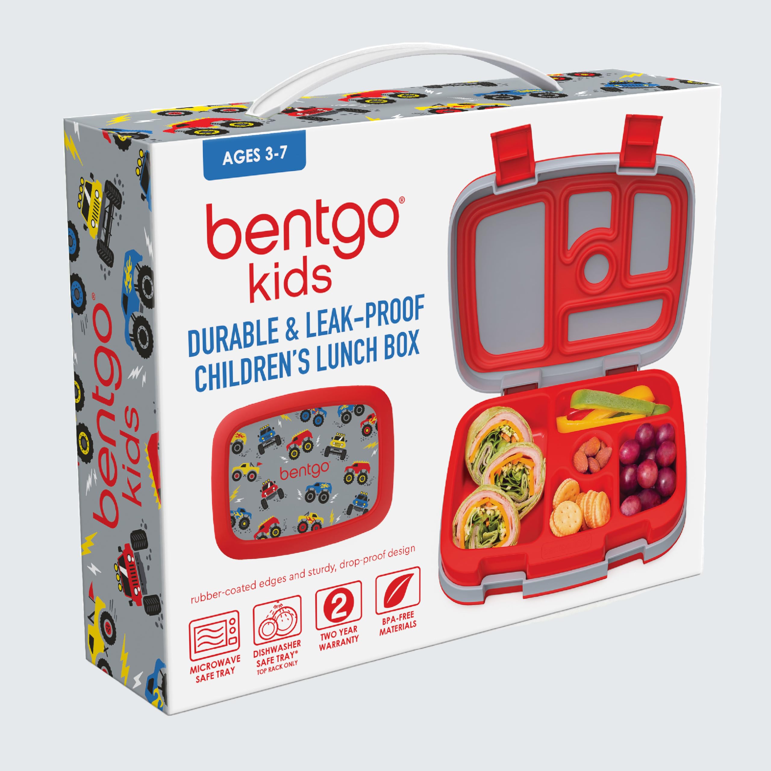 Bentgo Kids Prints Leak-Proof, 5-Compartment Bento-Style Kids Lunch Box - Ideal Portion Sizes for Ages 3-7, Durable, Drop-Proof, Dishwasher Safe, & PFAS & BPA-Free Materials (Unicorn)