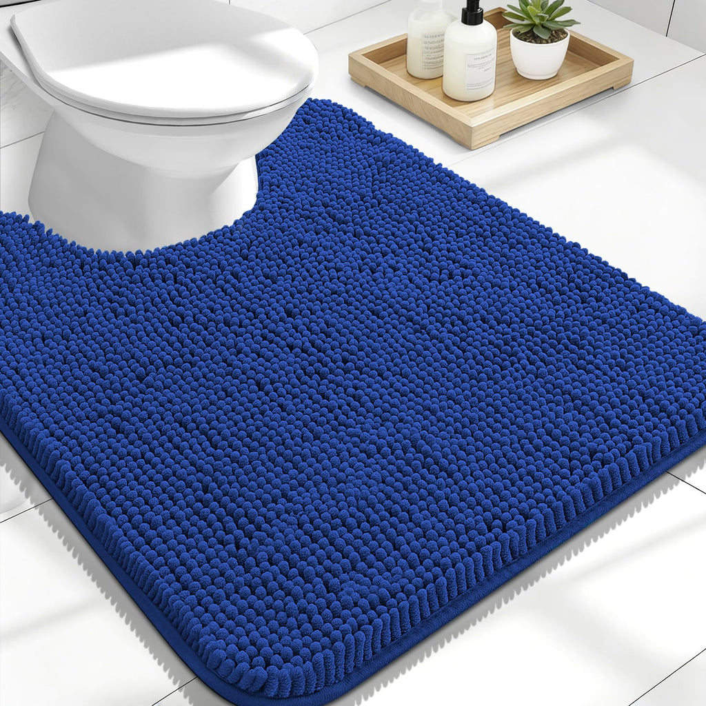 OLANLY Bathroom Rugs 30x20, Extra Soft Absorbent Chenille Bath Rugs, Rubber Backing Quick Dry, Machine Washable Bath Mats for Bathroom Floor, Tub and Shower, Home Decor Accessories, Grey