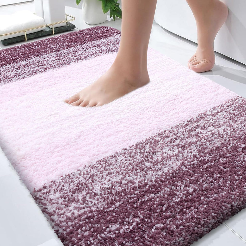 OLANLY Bathroom Rugs Mat 30x20, Extra Soft Absorbent Microfiber Bath Rugs, Rubber Backing, Quick Dry, Machine Washable Bath Mats for Bathroom Floor, Tub and Shower, Home Decor Accessories, Grey