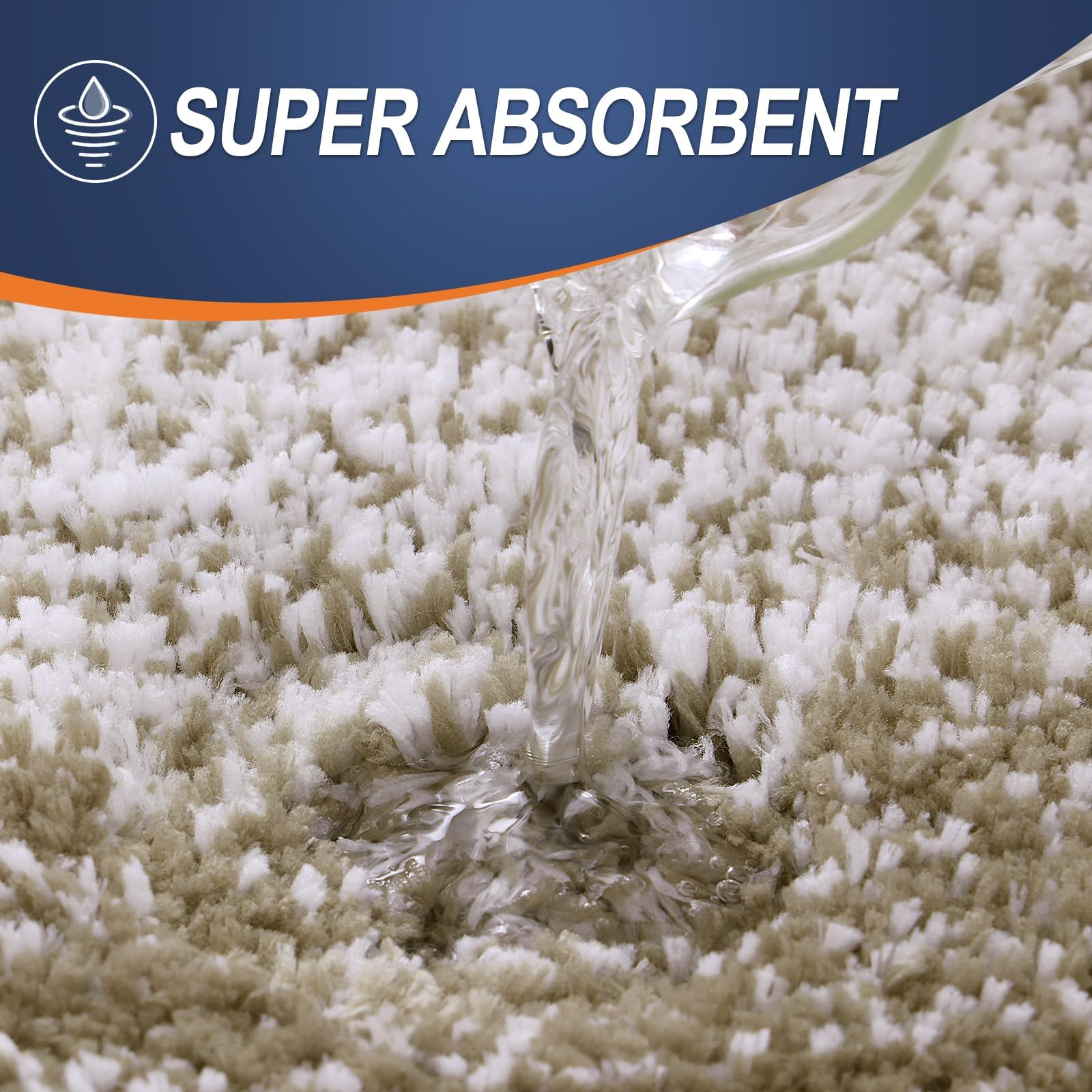 OLANLY Bathroom Rugs Sets 3 Piece, Soft Microfiber Absorbent Bath Mat, U-Shaped Contour Toilet Mat and Toilet Lid Cover, Quick Dry, Machine Washable, Toilet Cover and Rug Set for Bathroom, Grey